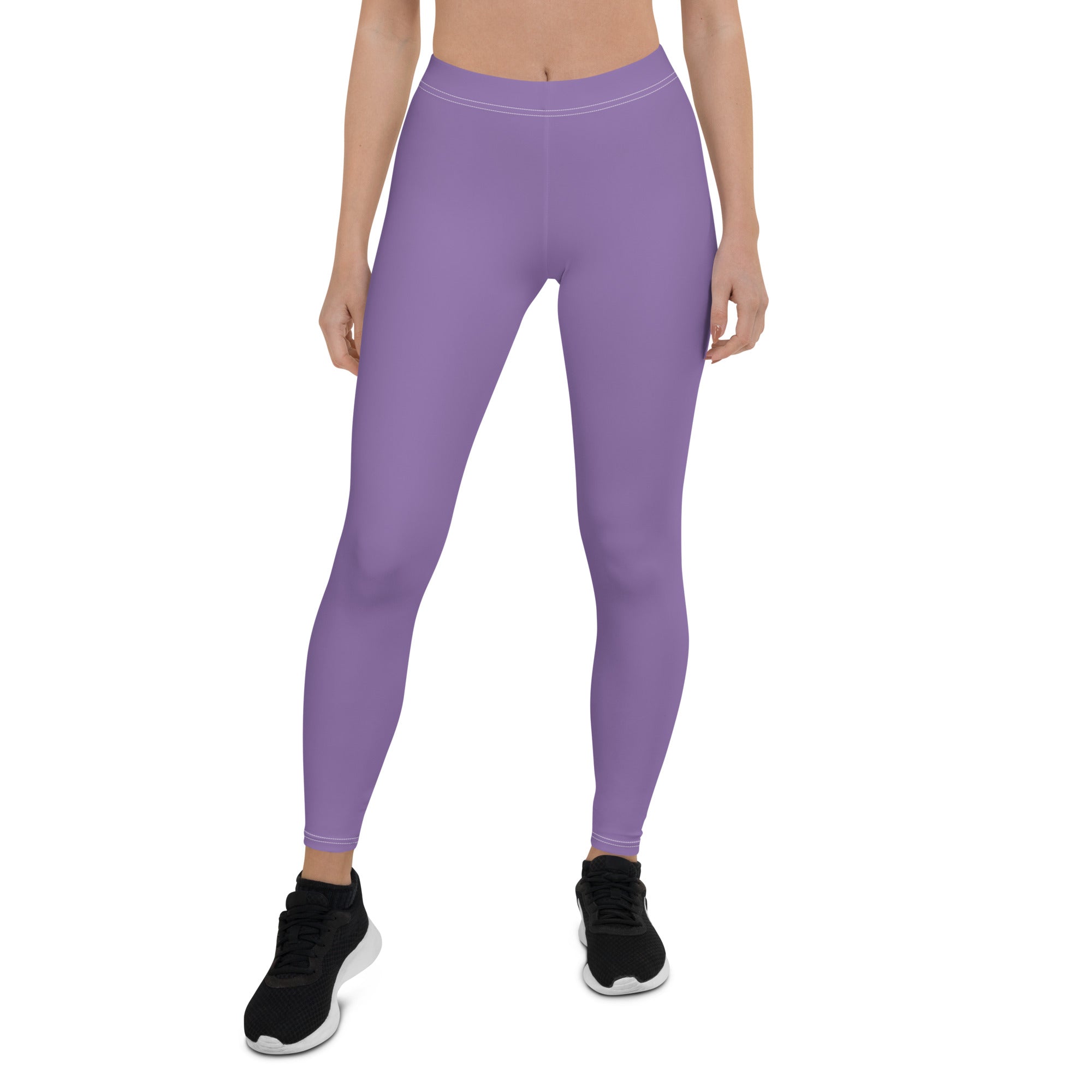 Preppy Minimal Lavender Workout Leggings for Women