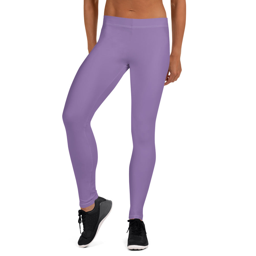 Preppy Minimal Lavender Workout Leggings for Women