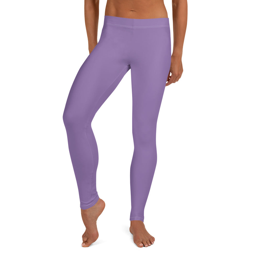 Preppy Minimal Lavender Workout Leggings for Women