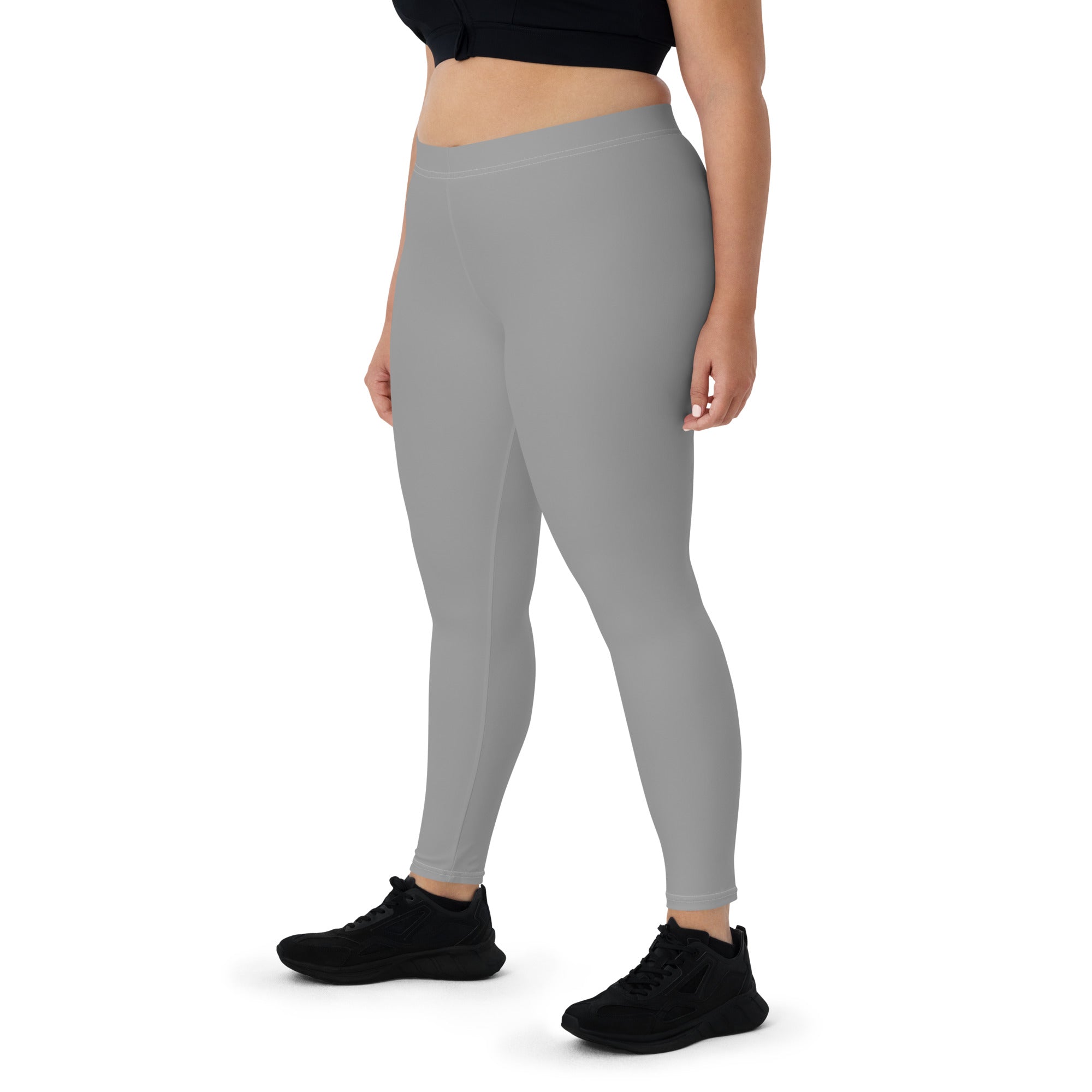 Preppy Aesthetic Grey Workout Leggings for Women