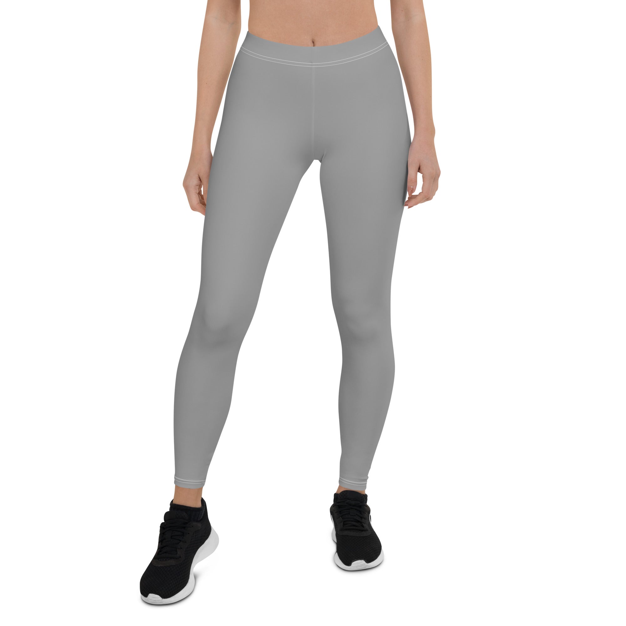 Preppy Aesthetic Grey Workout Leggings for Women