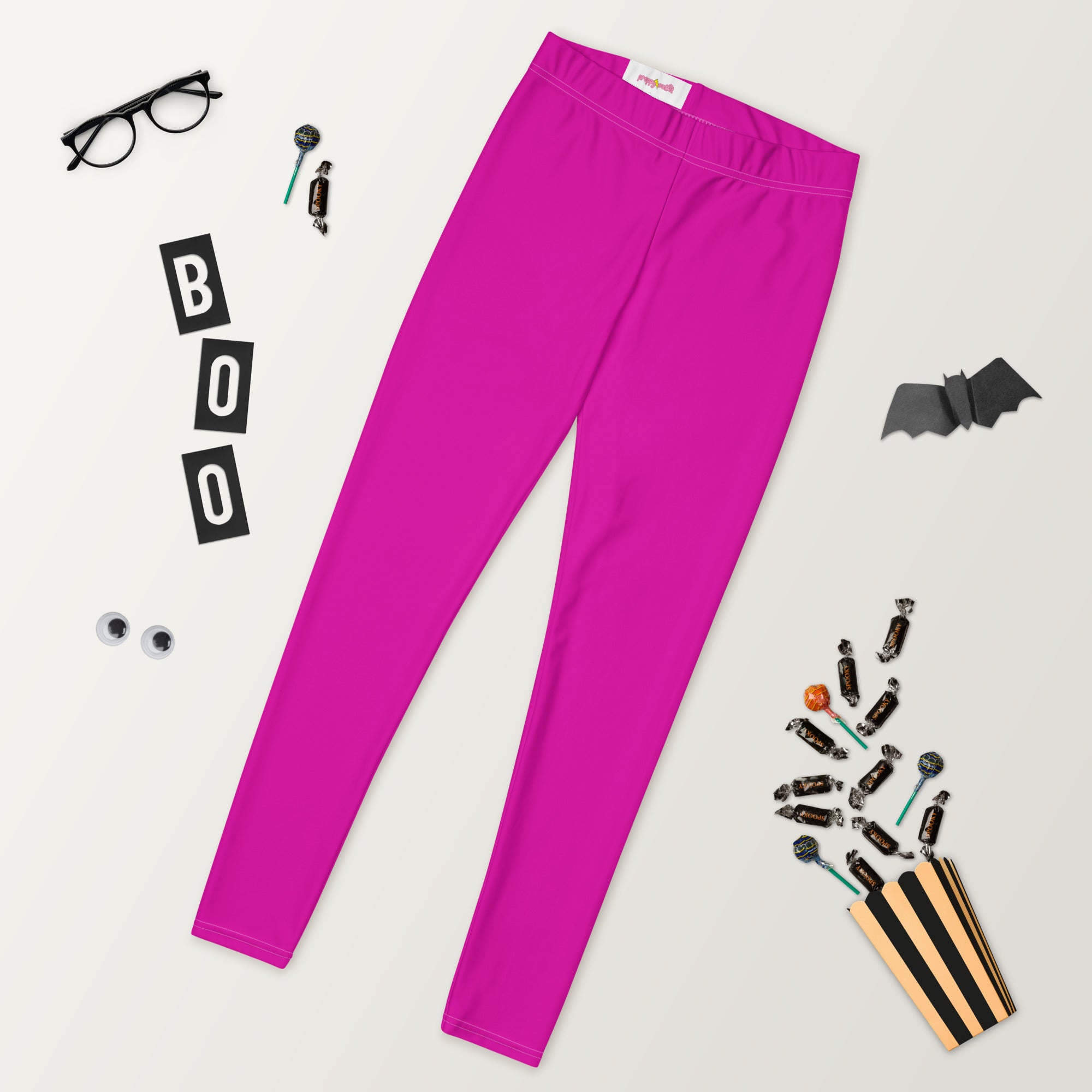 Neon Pink Gym Workout Leggings for Women