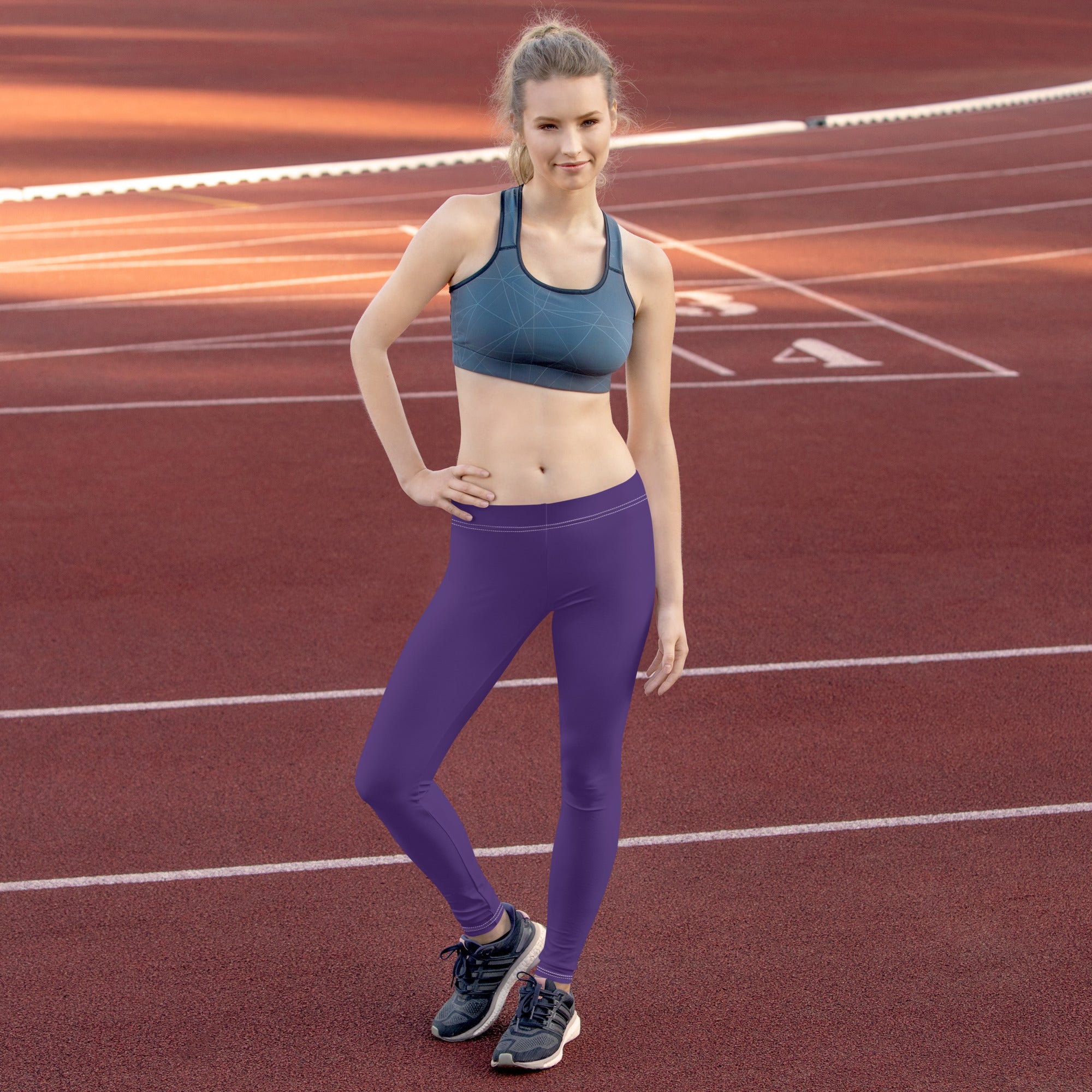 Dark Purple Sports & Gym Workout Leggings for Women