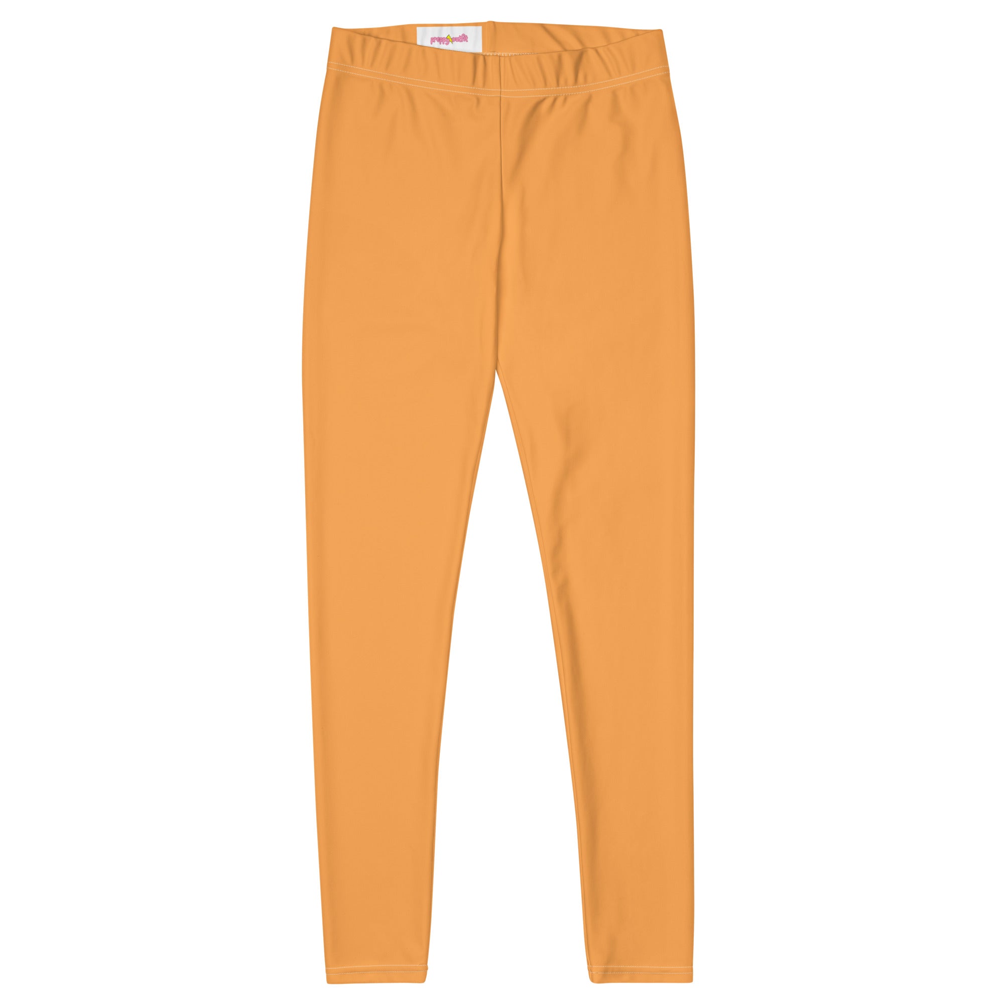 Sporty Orange Running & Gym Workout Leggings for Women