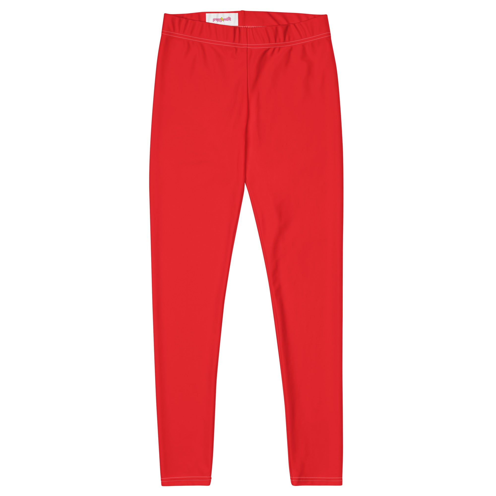 Athletic Red Running & Gym Workout Leggings for Women