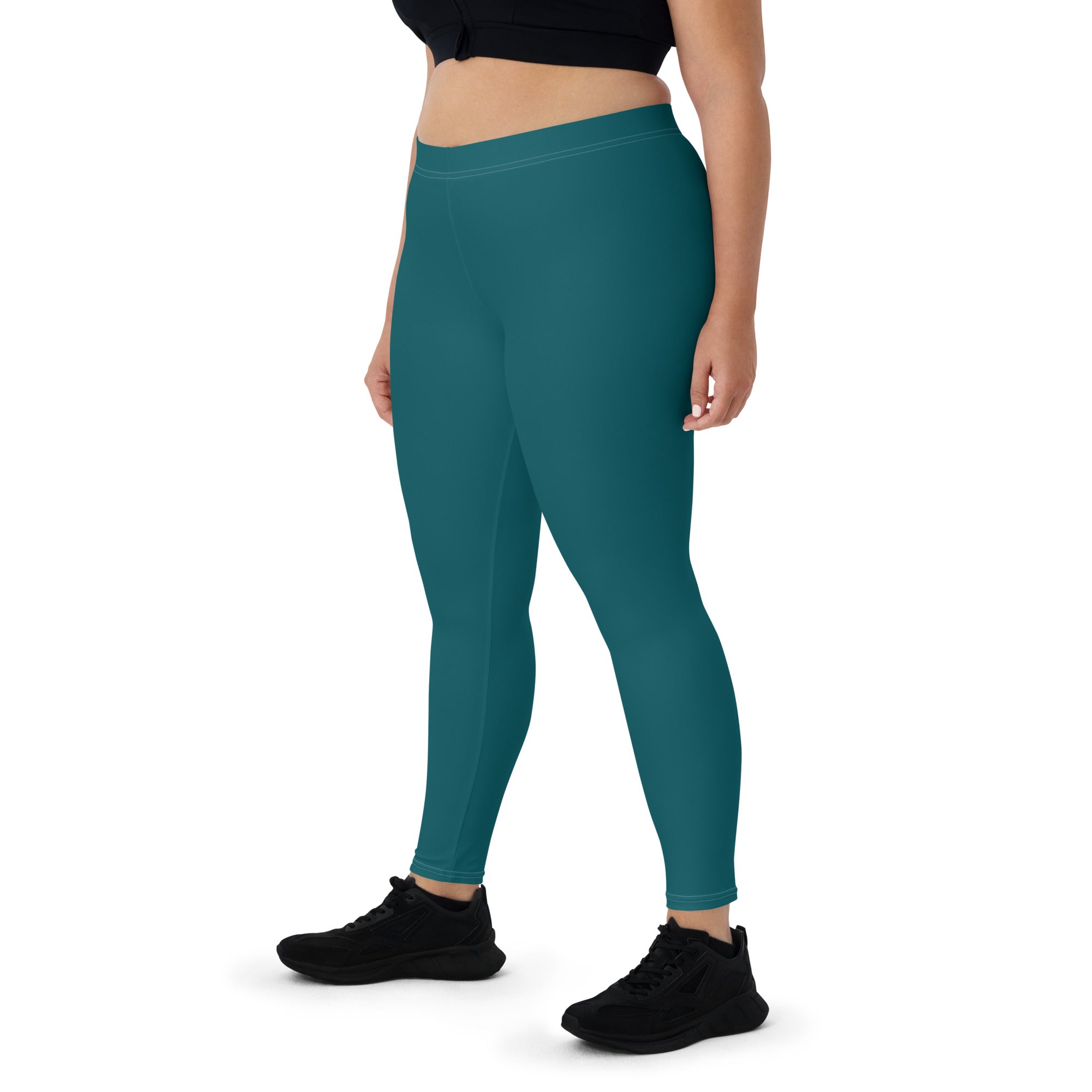 Seamless Teal Running & Gym Workout Leggings for Women
