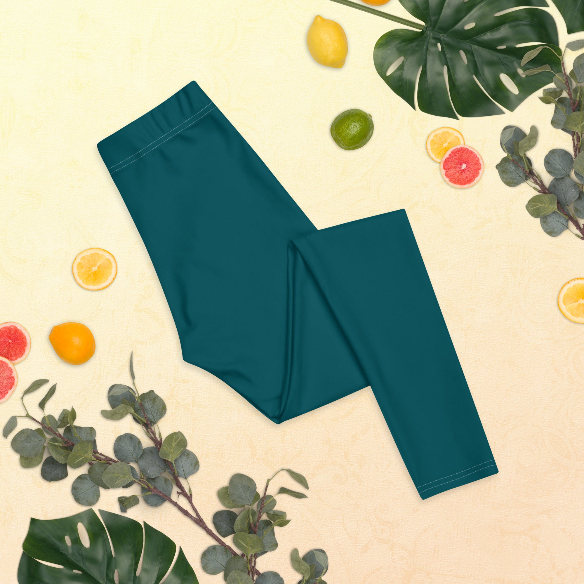 Seamless Teal Running & Gym Workout Leggings for Women