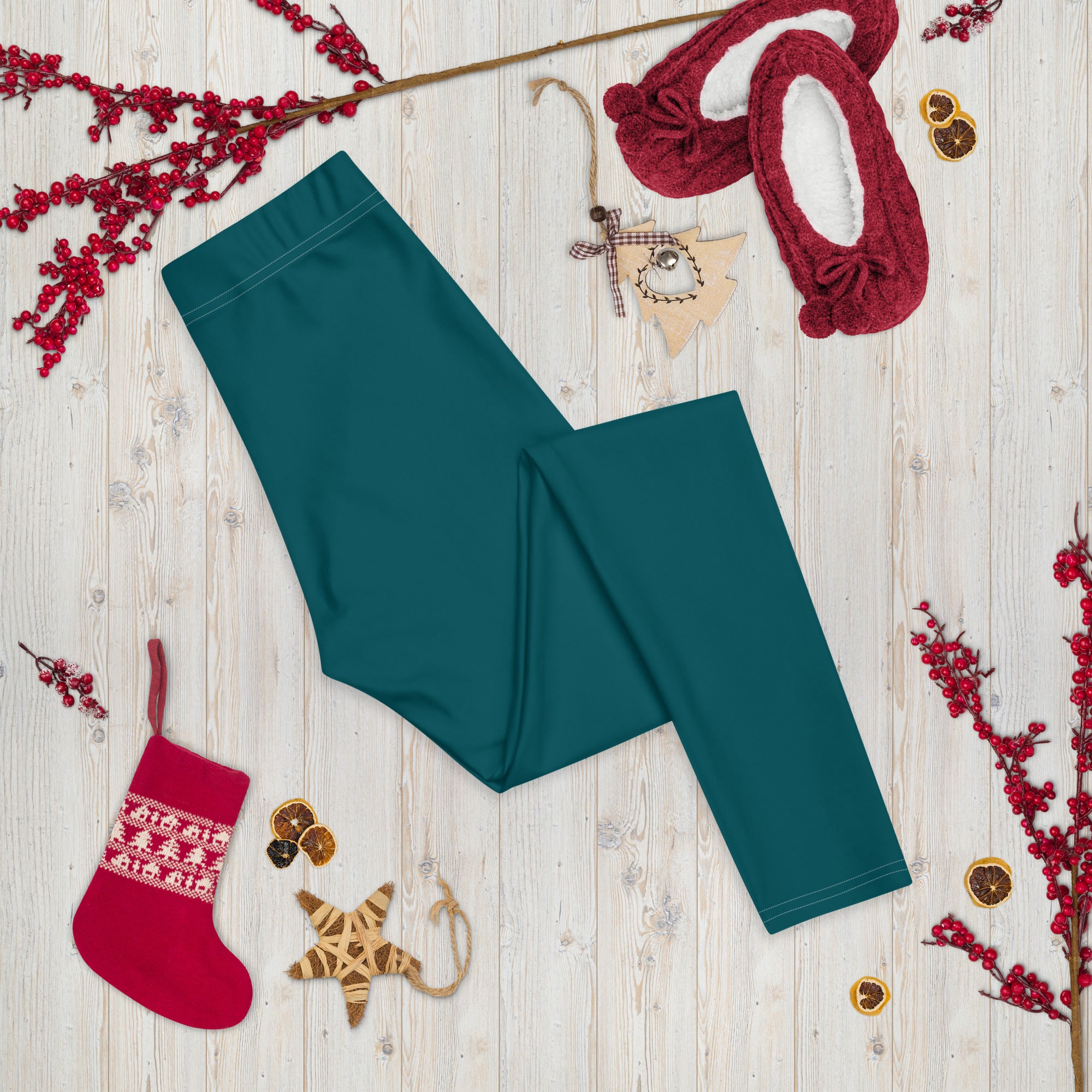 Seamless Teal Running & Gym Workout Leggings for Women