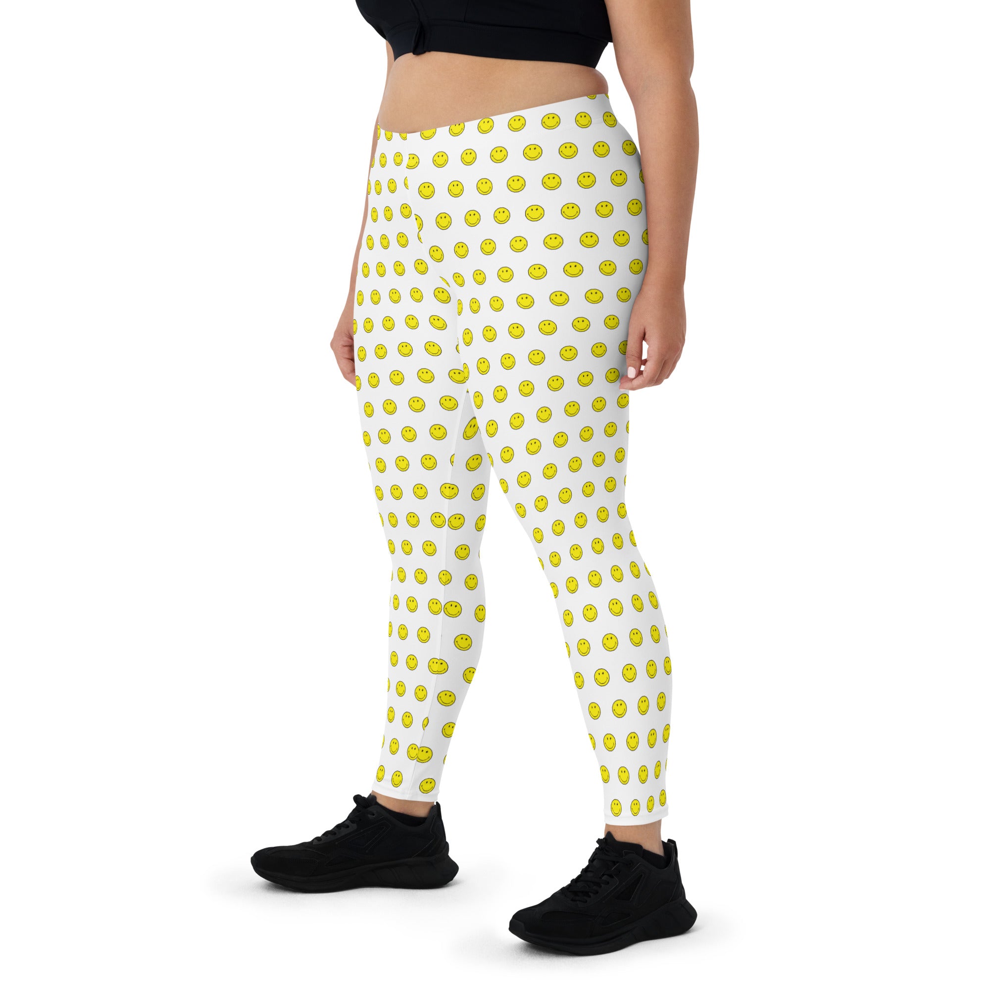 Preppy Smiley Face Running & Gym Leggings