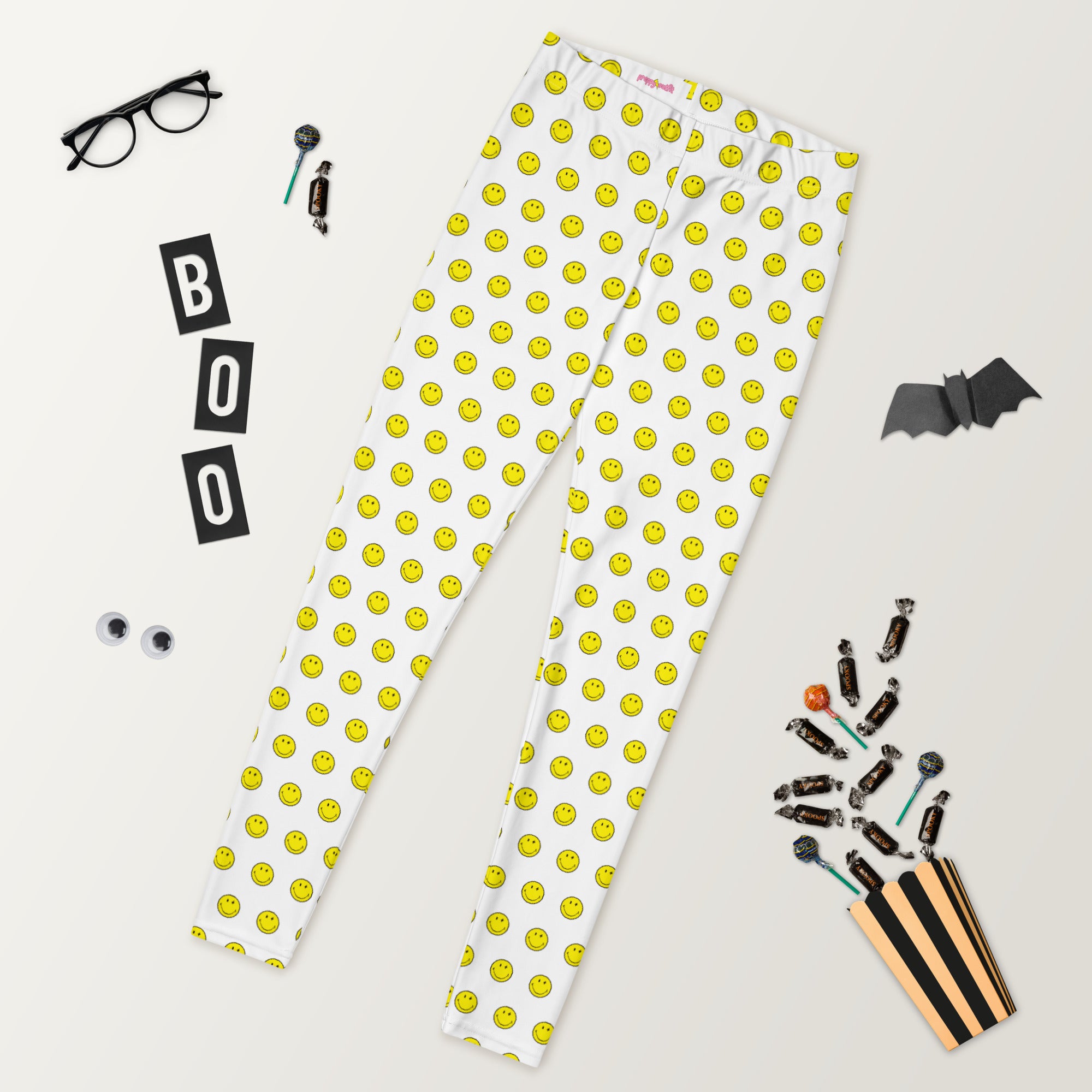 Preppy Smiley Face Running & Gym Leggings