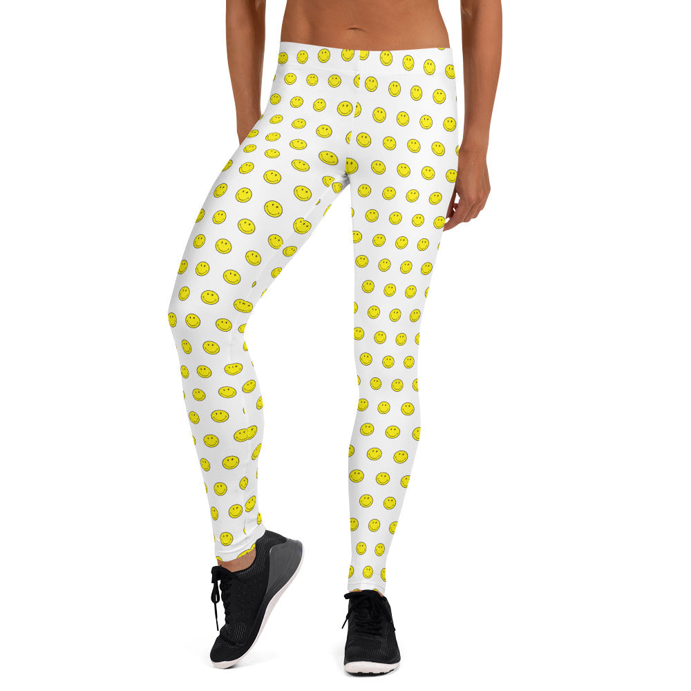 Preppy Smiley Face Running & Gym Leggings