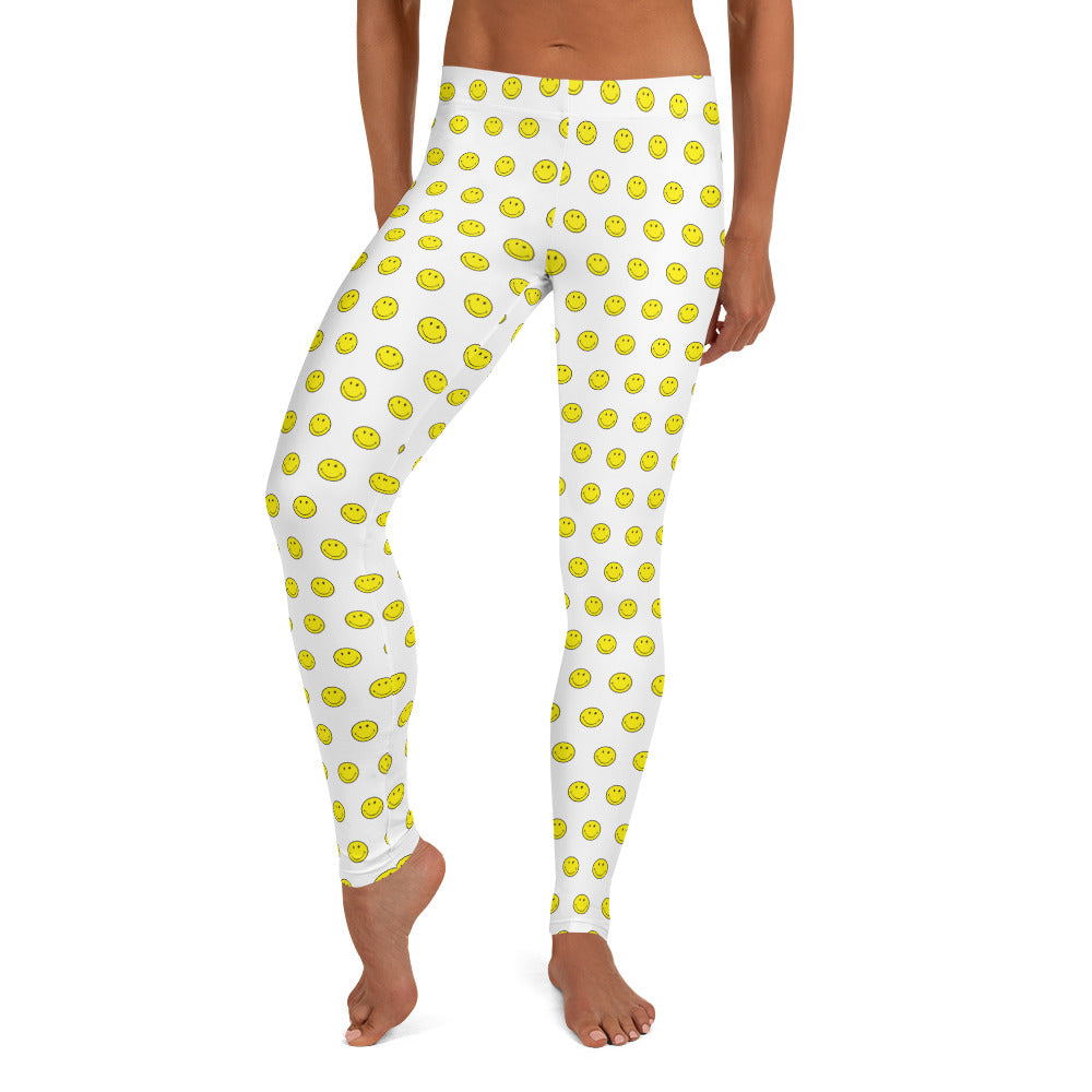 Preppy Smiley Face Running & Gym Leggings
