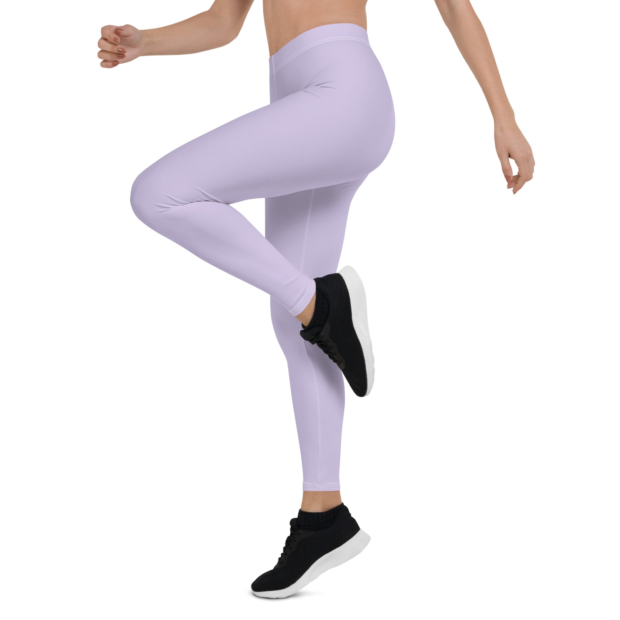 Preppy Plain Purple Gym Workout Leggings for Women