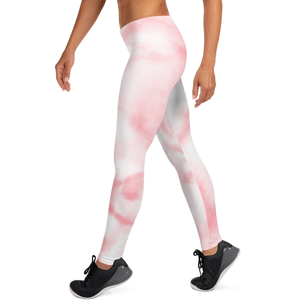 Pink tie Dye Gym Workout Leggings for Women