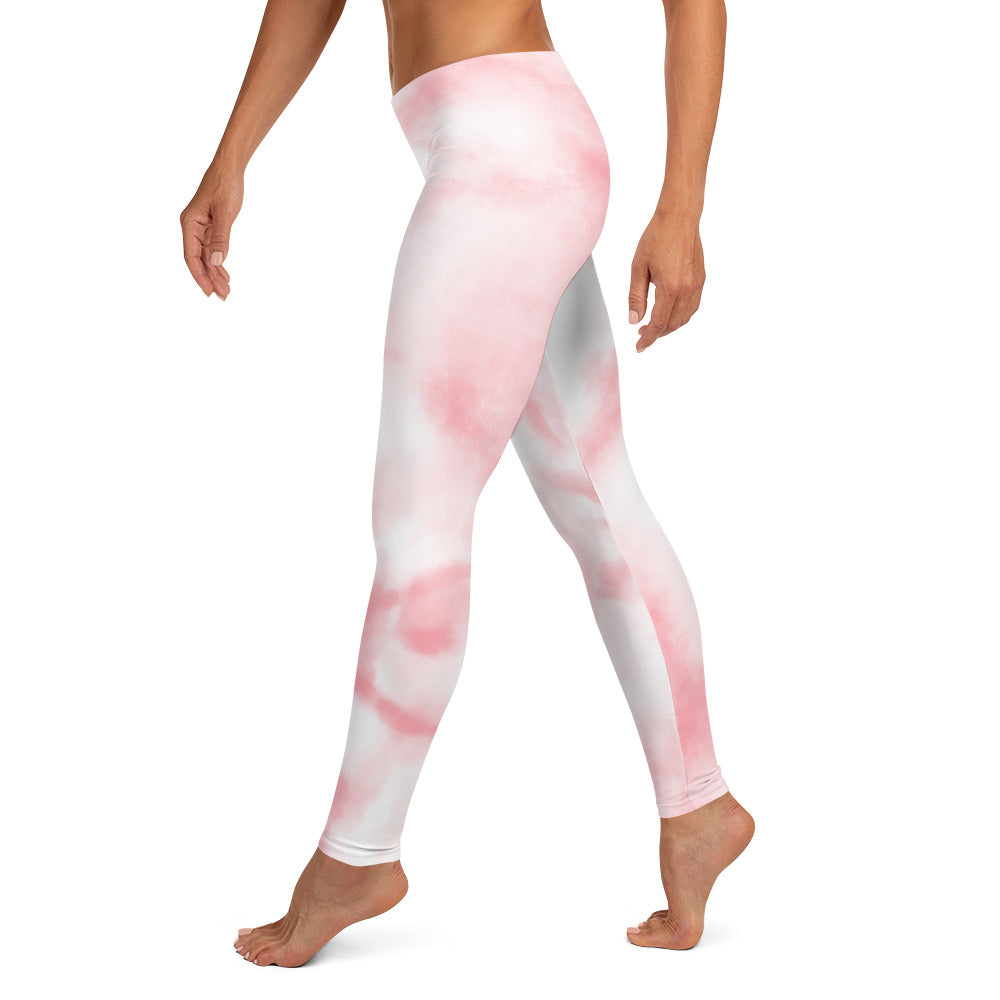 Pink tie Dye Gym Workout Leggings for Women