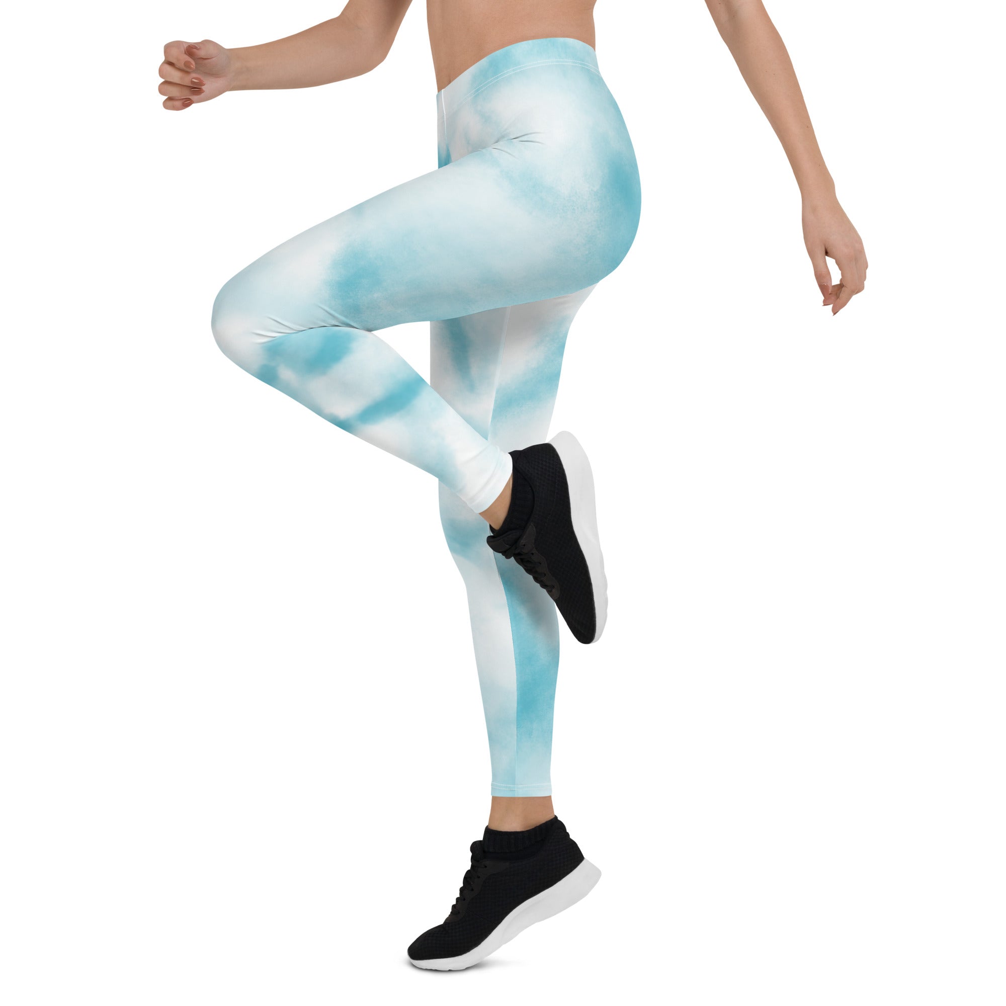 Classy Blue tie Dye Gym & Activewear Leggings for Women