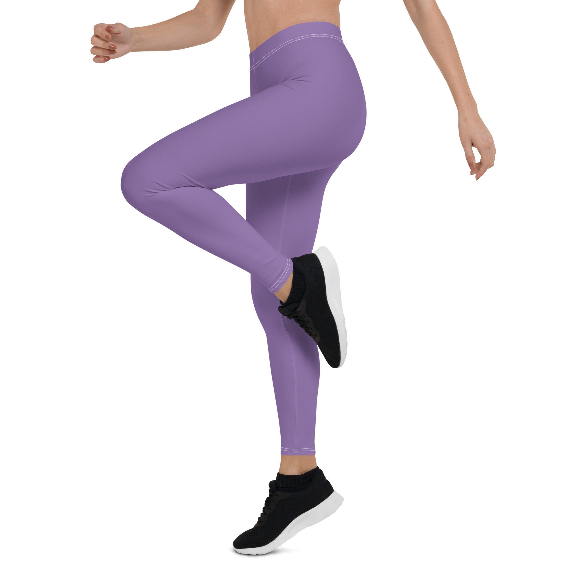 Preppy Minimal Lavender Workout Leggings for Women