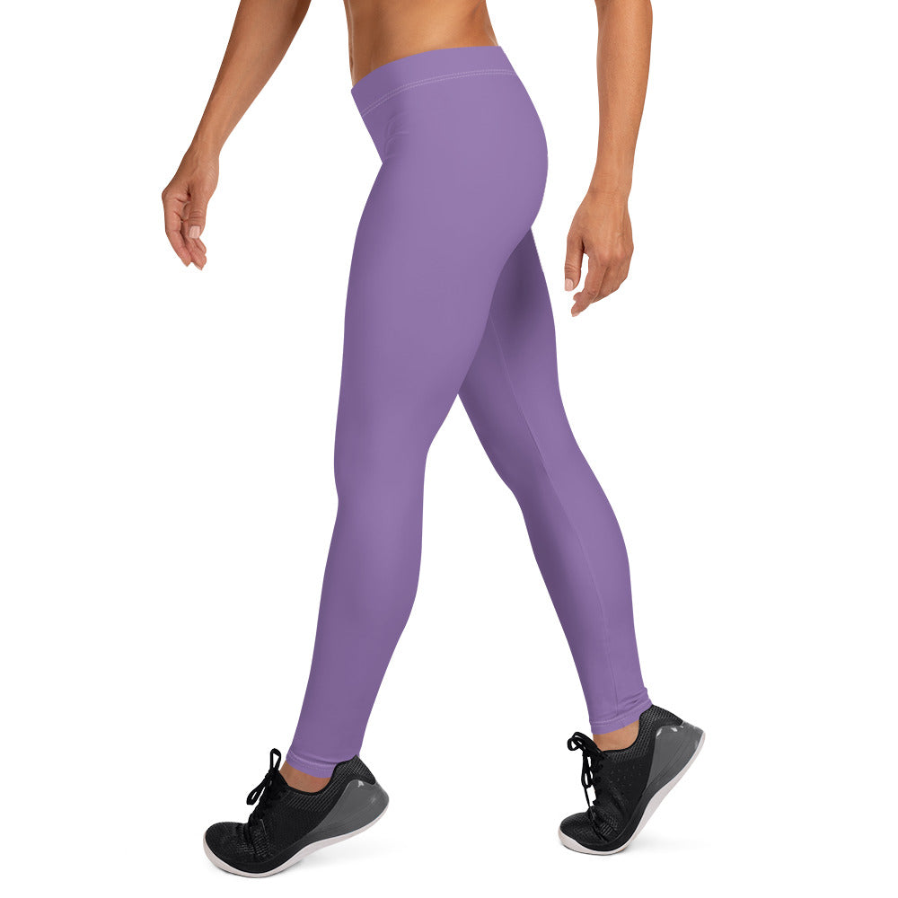 Preppy Minimal Lavender Workout Leggings for Women