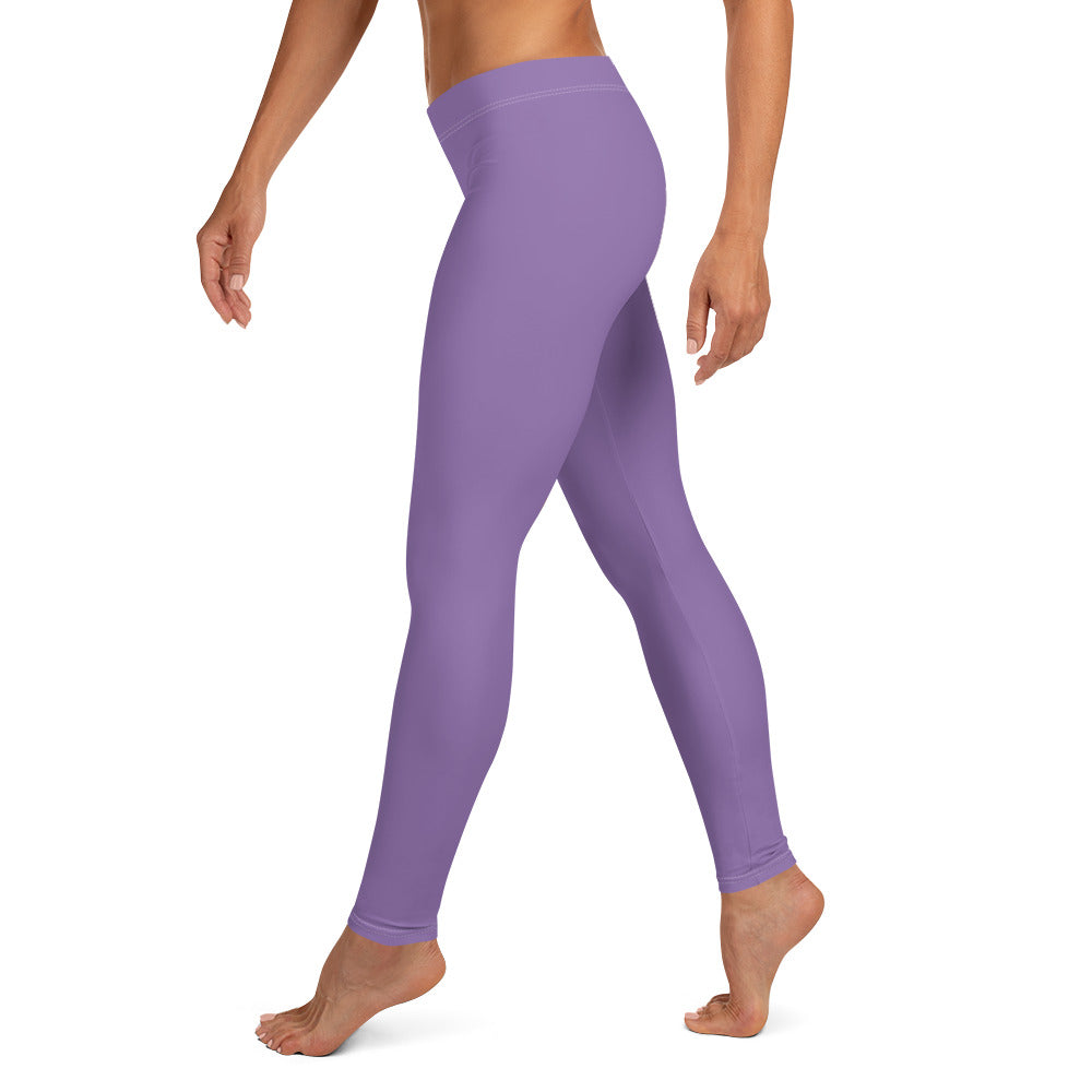 Preppy Minimal Lavender Workout Leggings for Women