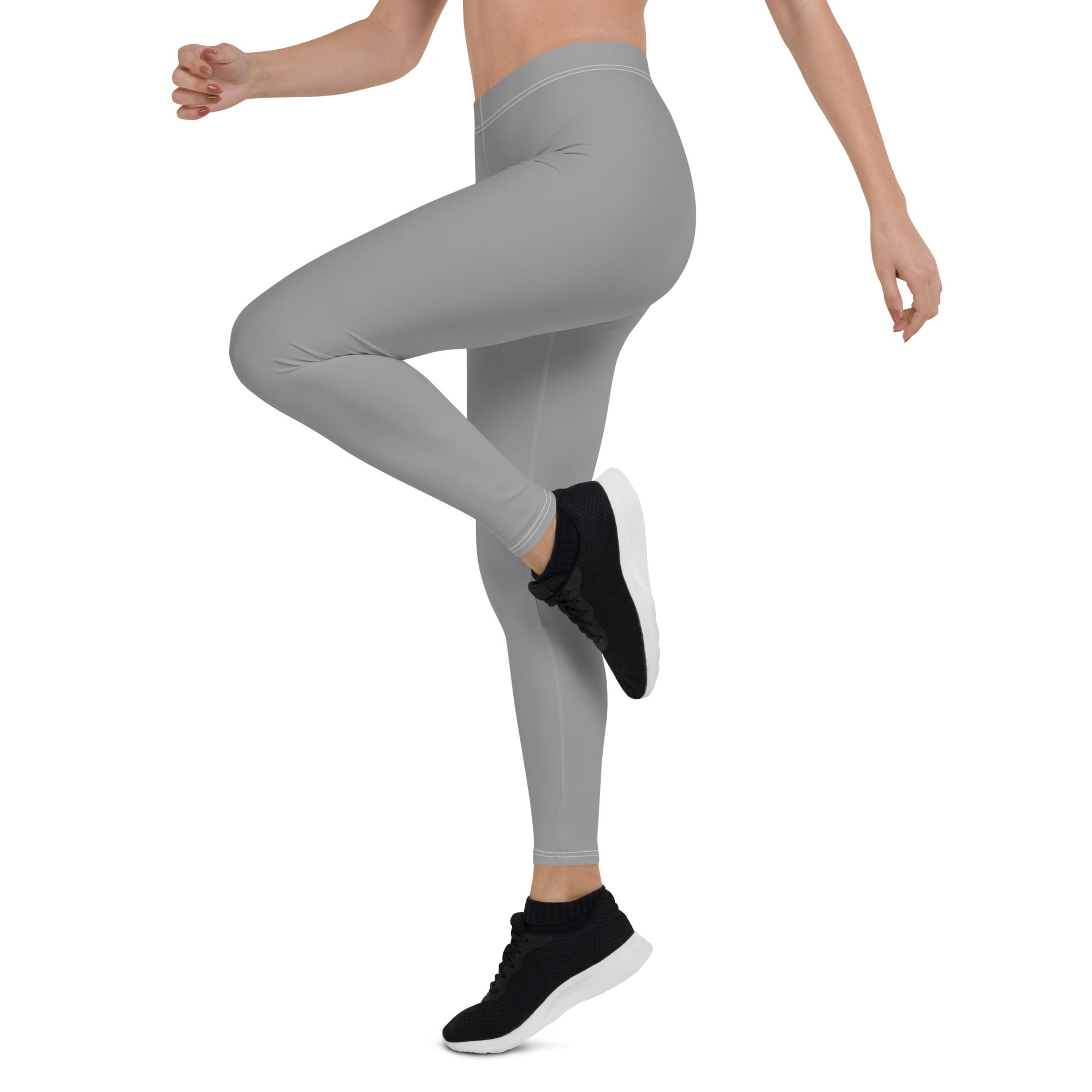Preppy Aesthetic Grey Workout Leggings for Women