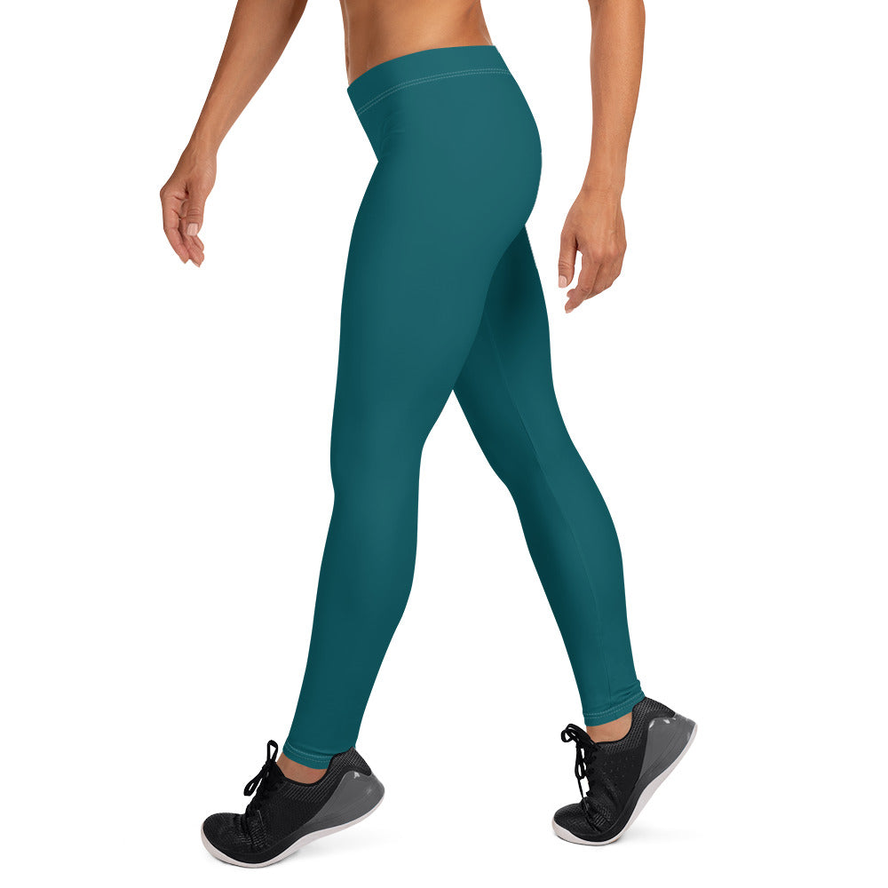 Seamless Teal Running & Gym Workout Leggings for Women