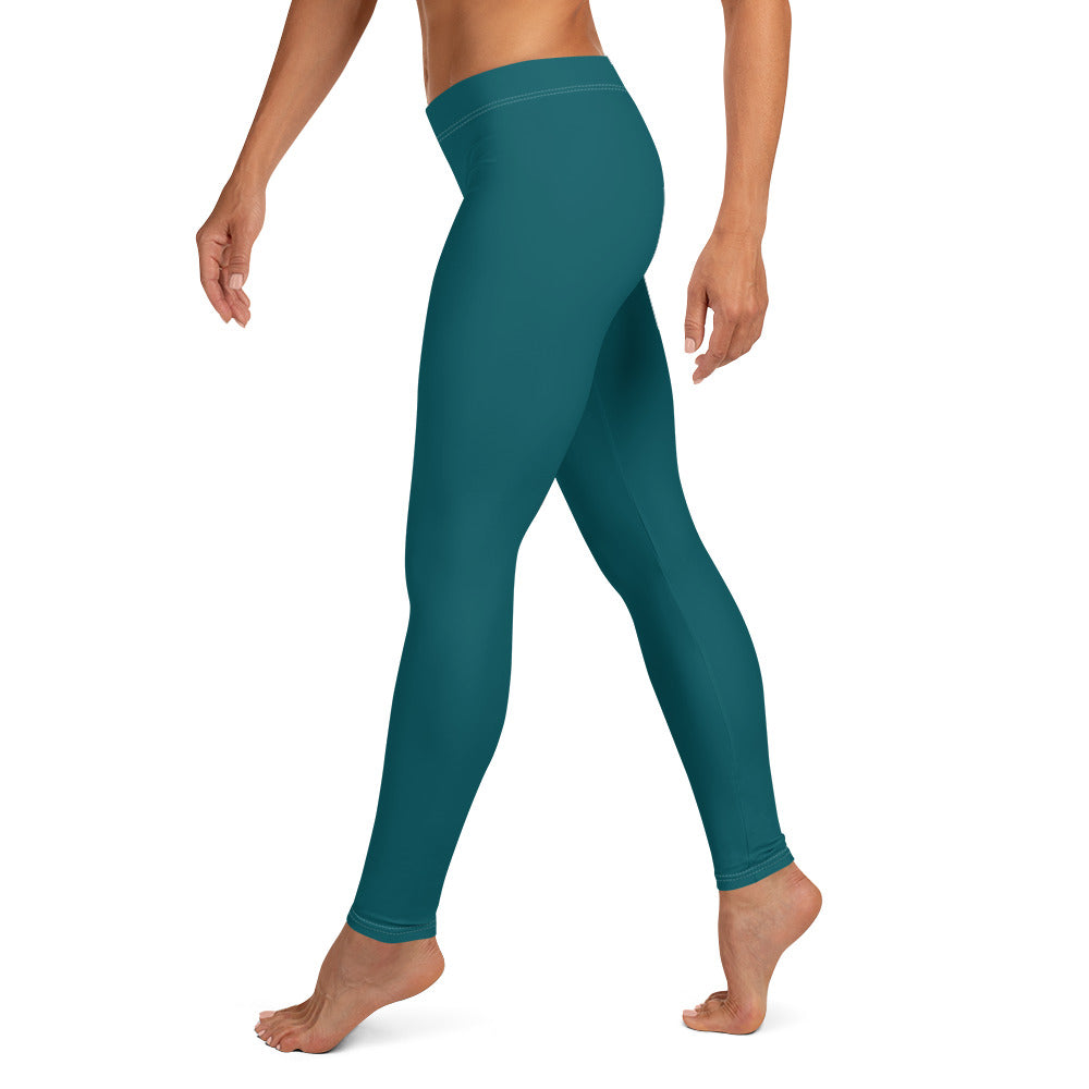 Seamless Teal Running & Gym Workout Leggings for Women