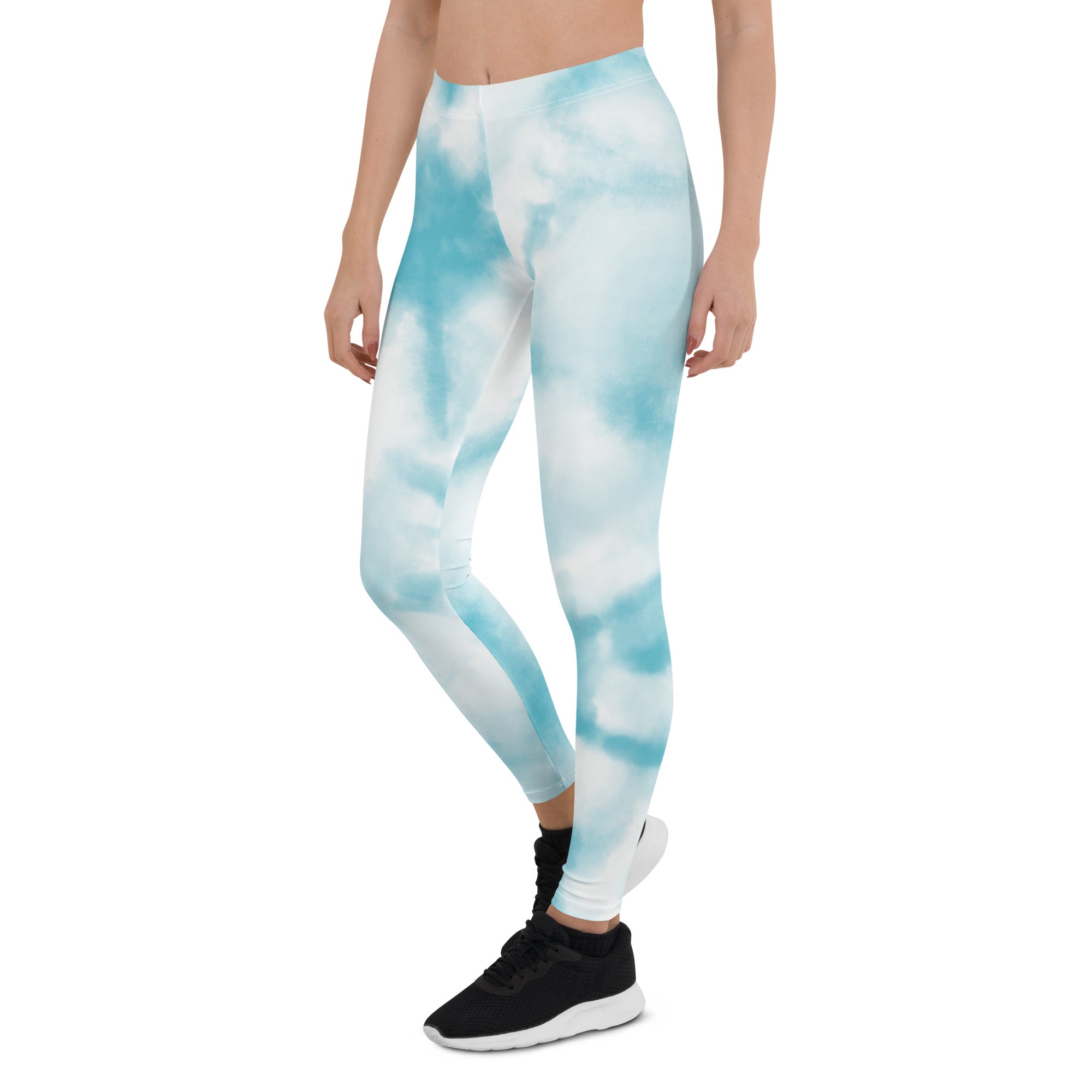 Classy Blue tie Dye Gym & Activewear Leggings for Women