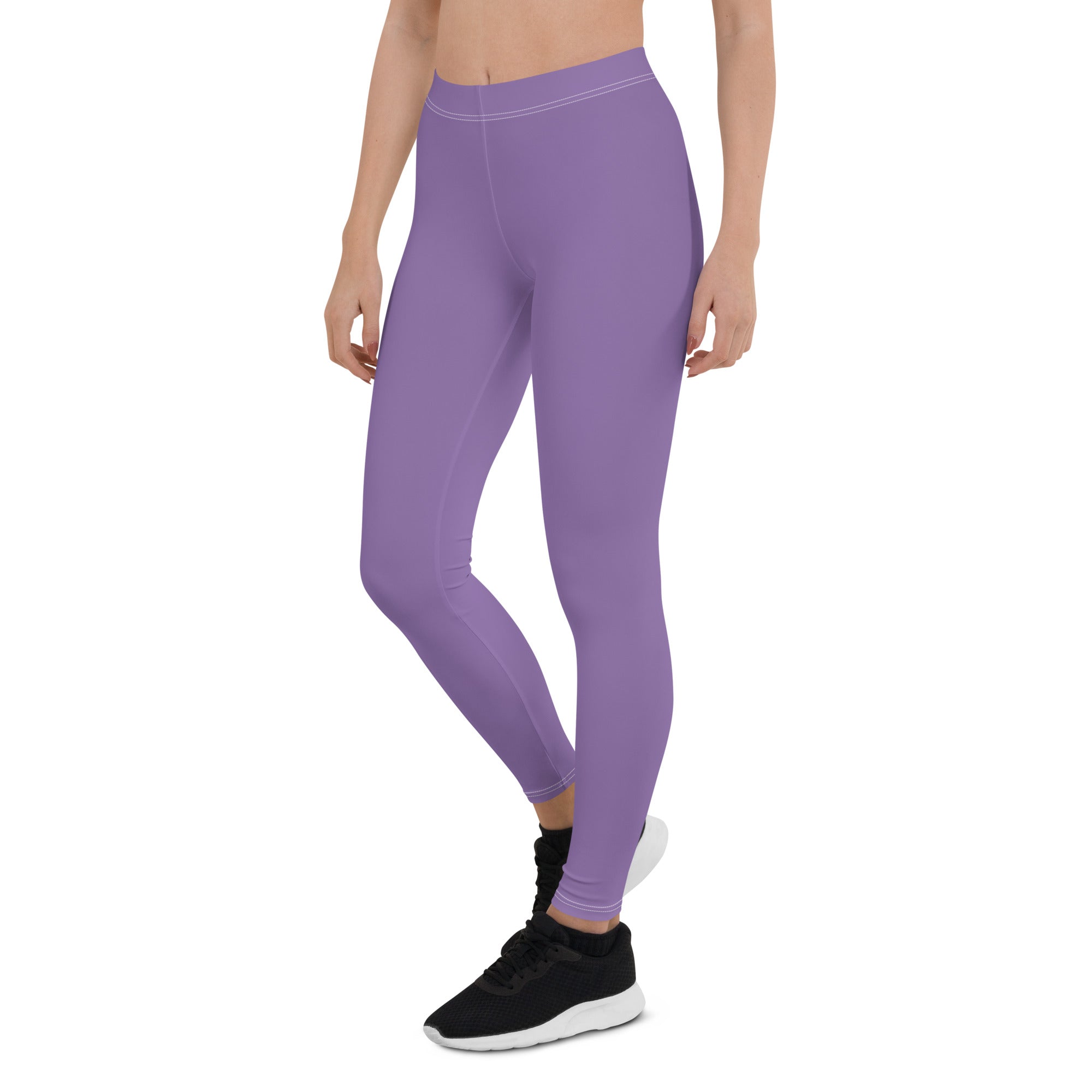 Preppy Minimal Lavender Workout Leggings for Women