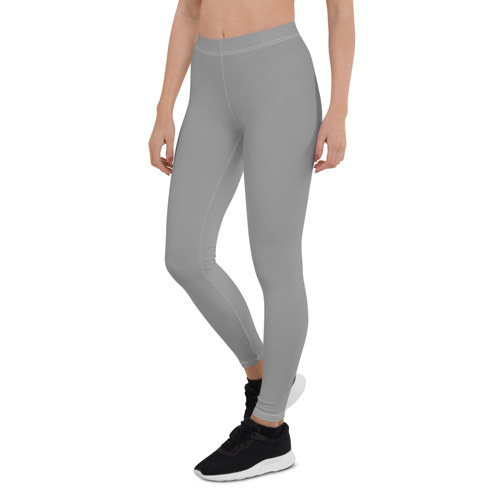 Preppy Aesthetic Grey Workout Leggings for Women