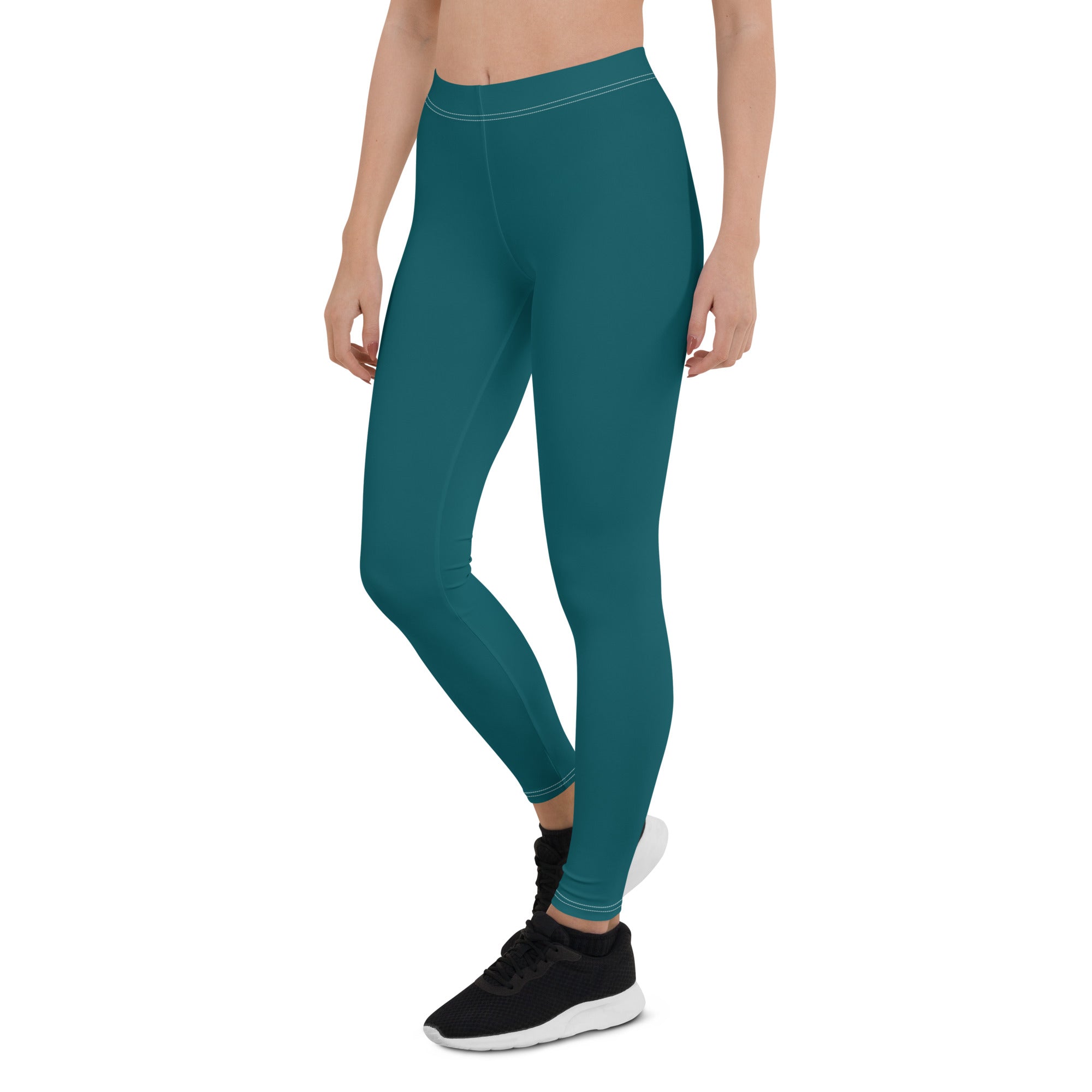 Seamless Teal Running & Gym Workout Leggings for Women