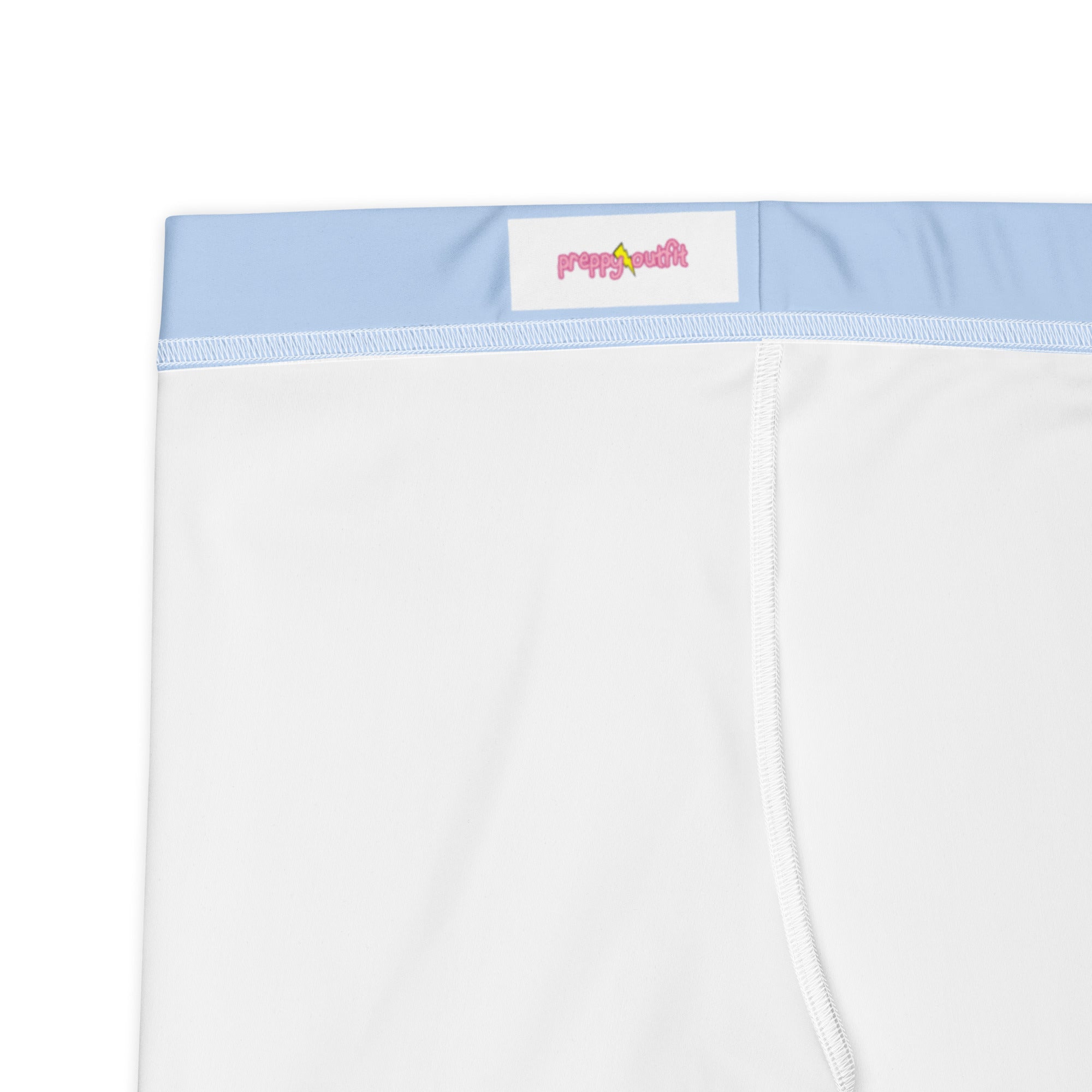 Preppy Plain Baby Blue Gym Workout Leggings for Women
