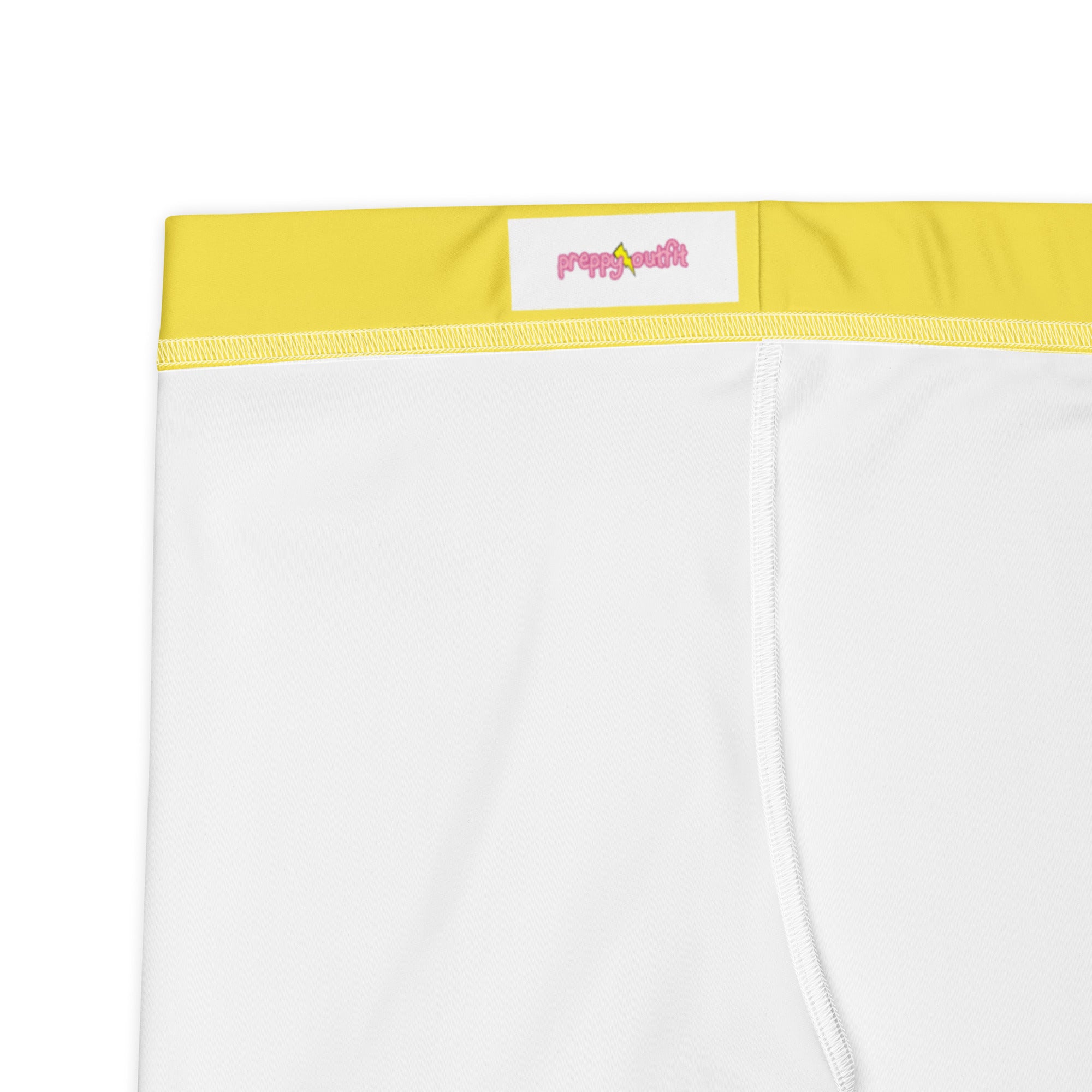 Preppy Plain Yellow Gym Workout Leggings for Women