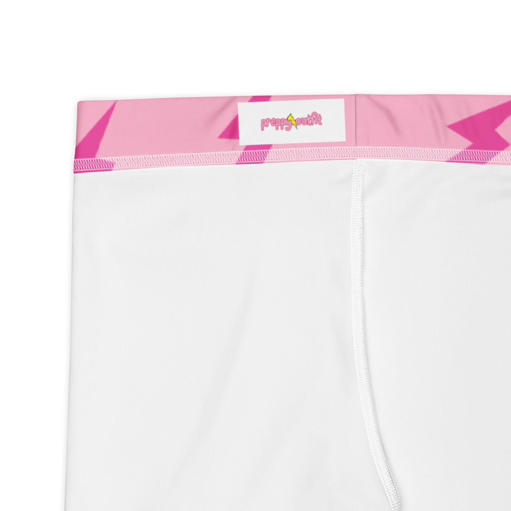 Preppy Pink Lightning Bolts Running & Gym Leggings