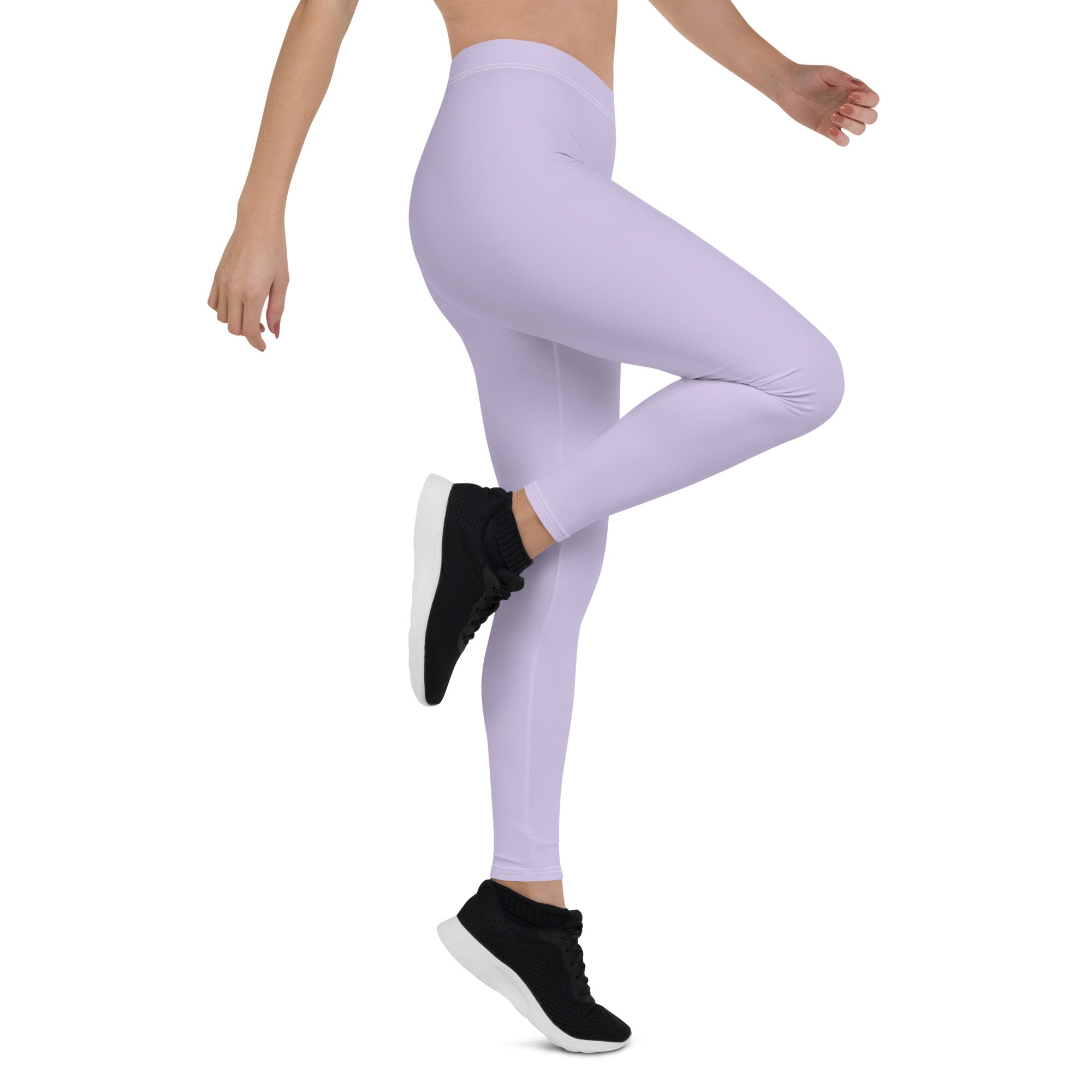Preppy Plain Purple Gym Workout Leggings for Women