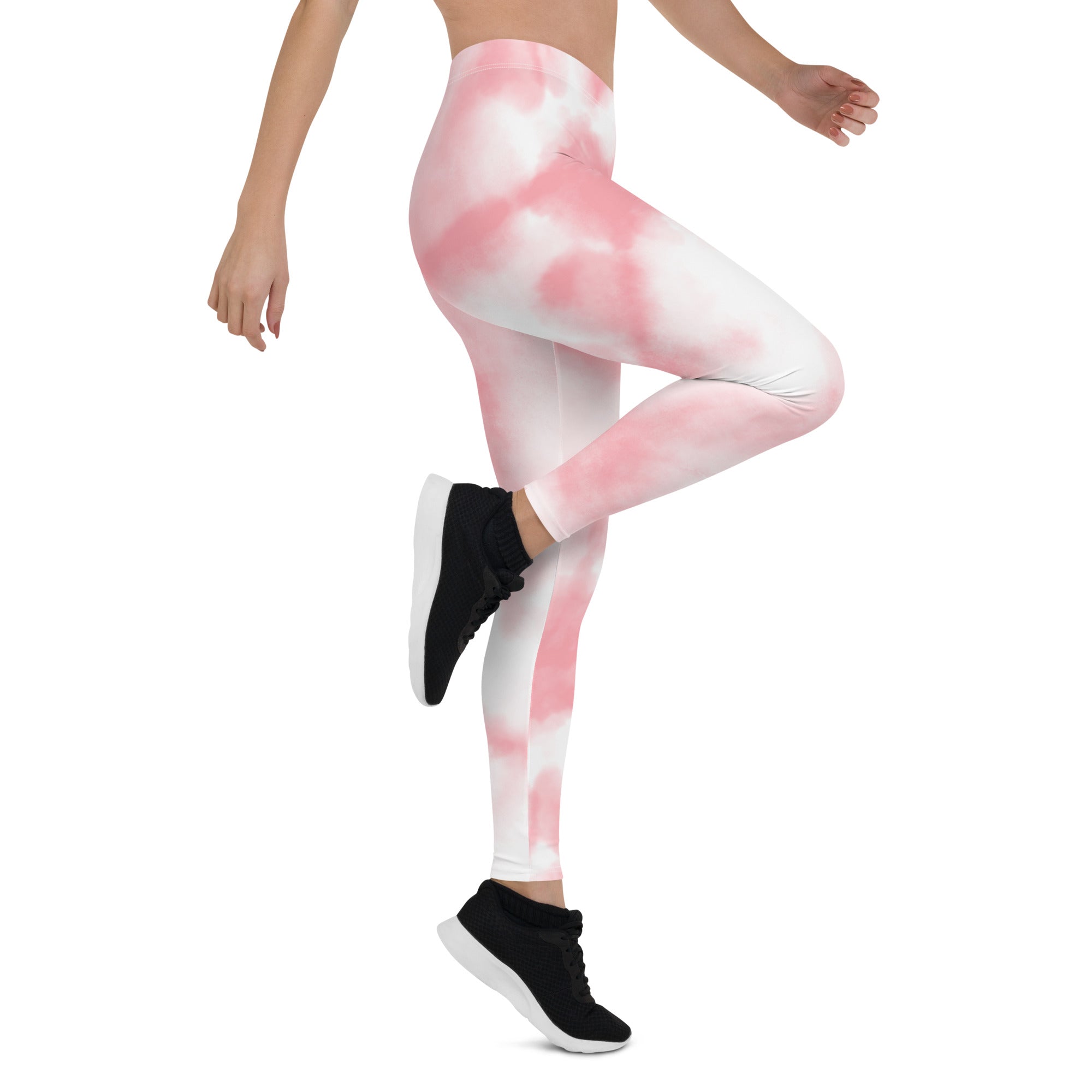 Pink tie Dye Gym Workout Leggings for Women