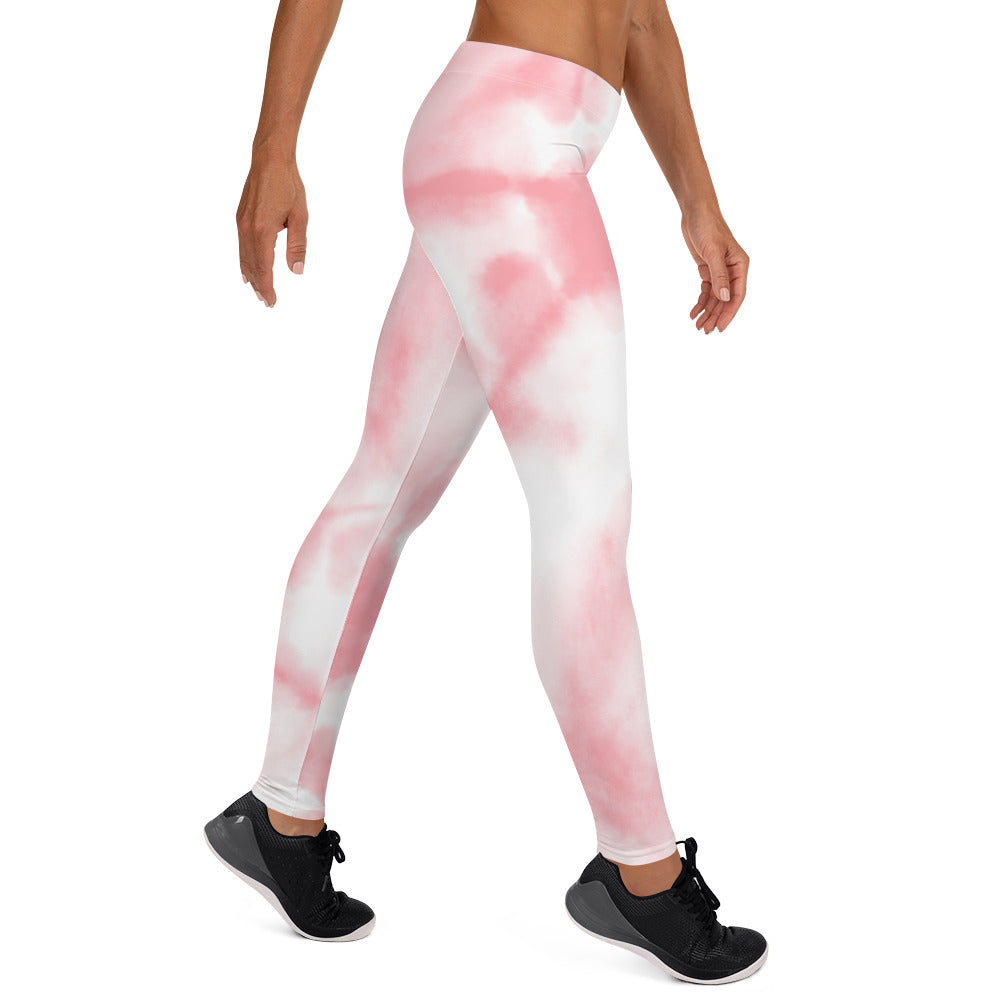 Pink tie Dye Gym Workout Leggings for Women