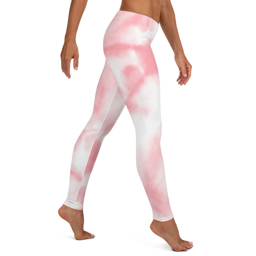 Pink tie Dye Gym Workout Leggings for Women