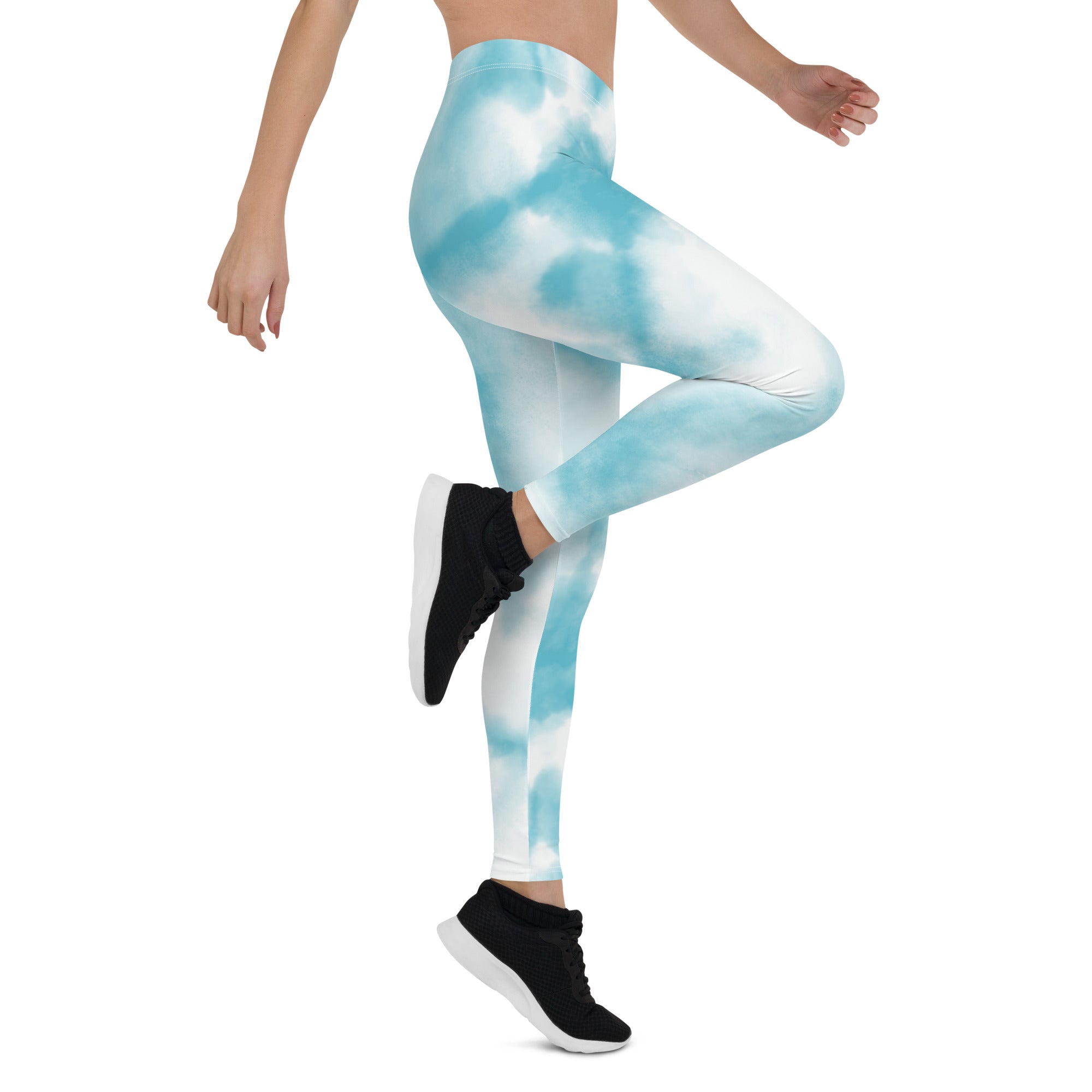 Classy Blue tie Dye Gym & Activewear Leggings for Women