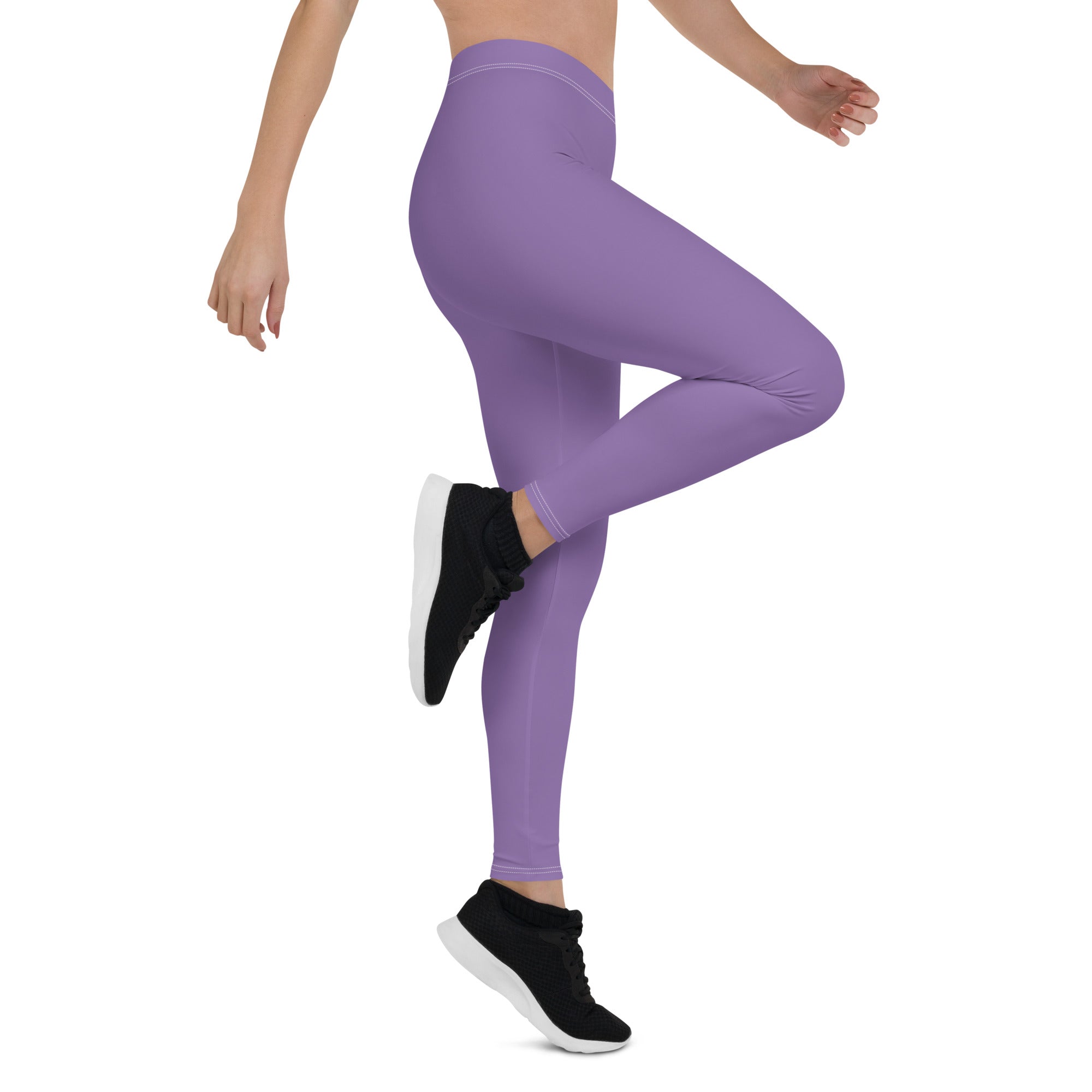 Preppy Minimal Lavender Workout Leggings for Women