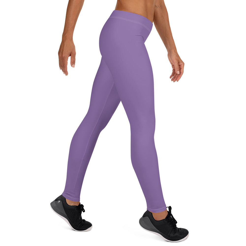 Preppy Minimal Lavender Workout Leggings for Women