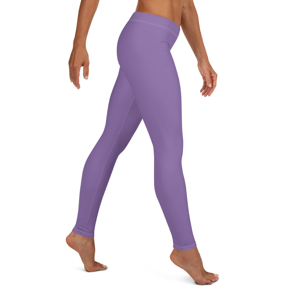 Preppy Minimal Lavender Workout Leggings for Women