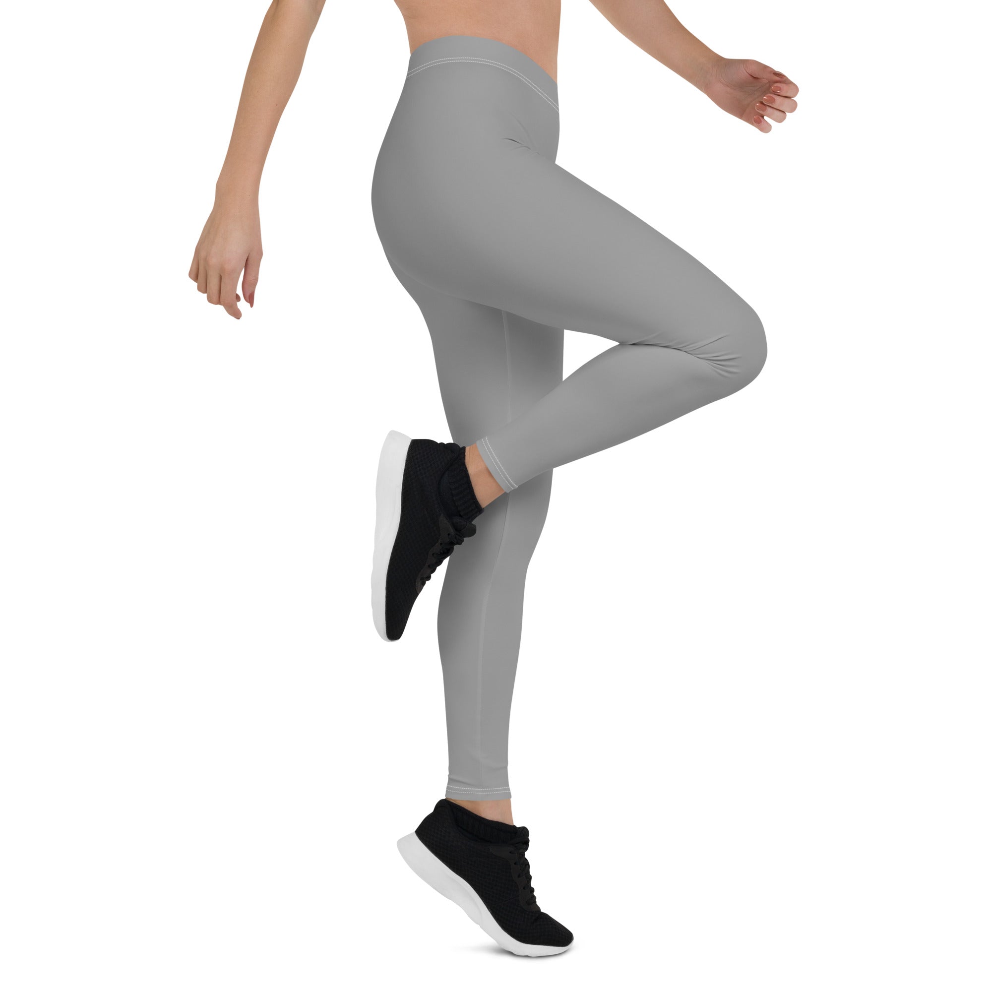 Preppy Aesthetic Grey Workout Leggings for Women
