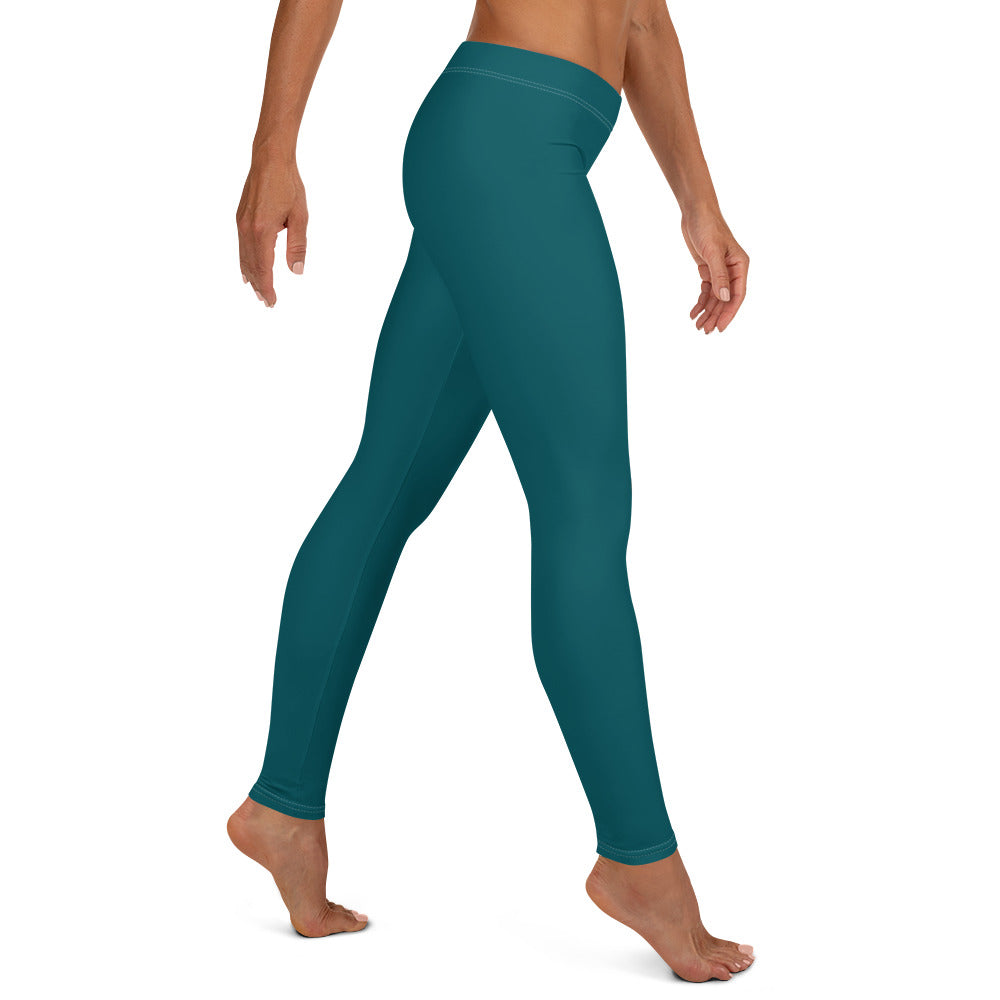 Seamless Teal Running & Gym Workout Leggings for Women