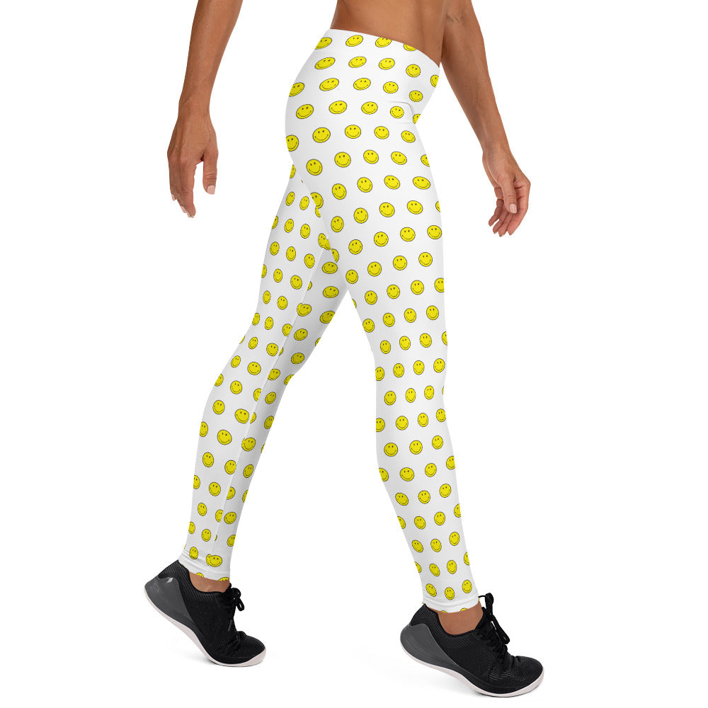 Preppy Smiley Face Running & Gym Leggings