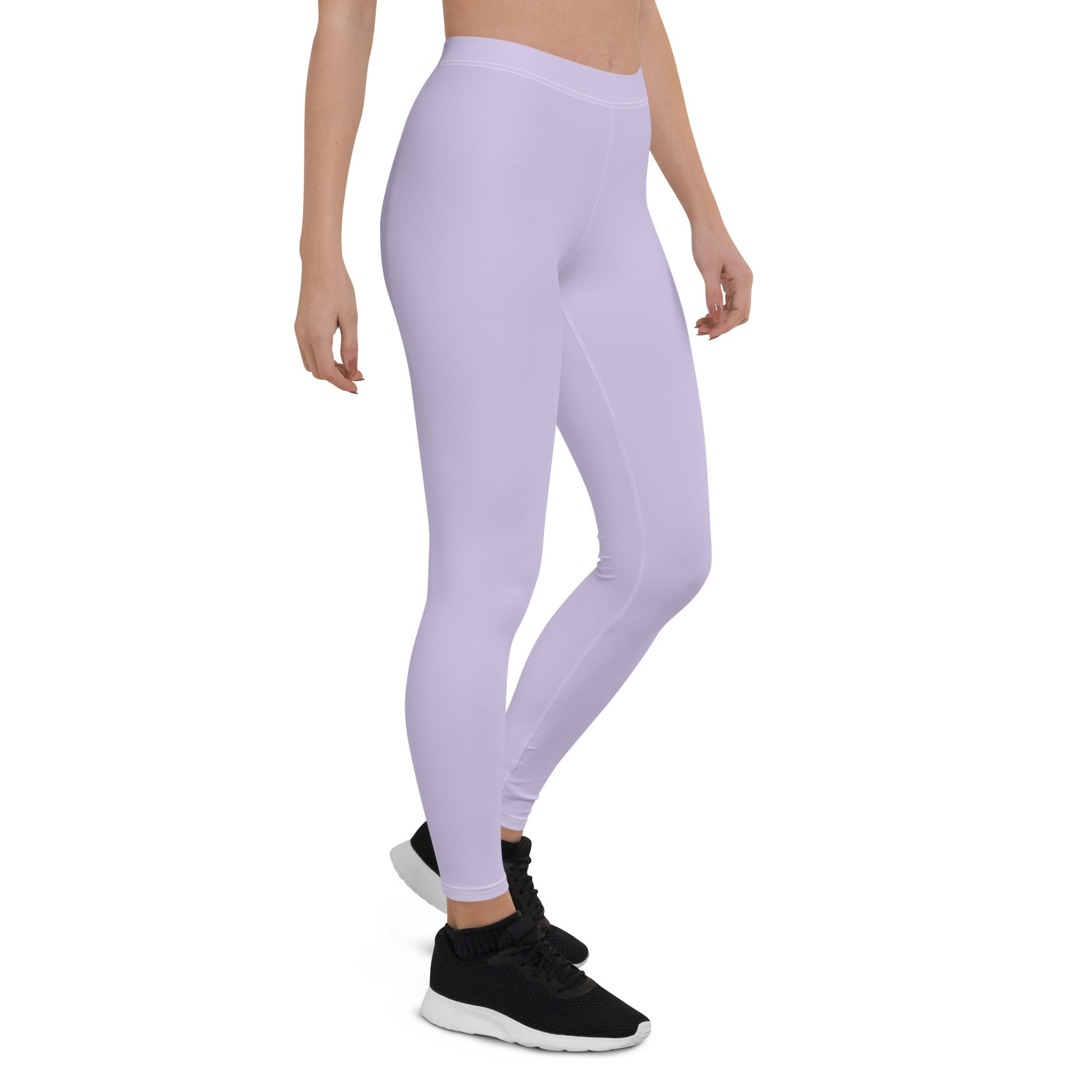 Preppy Plain Purple Gym Workout Leggings for Women