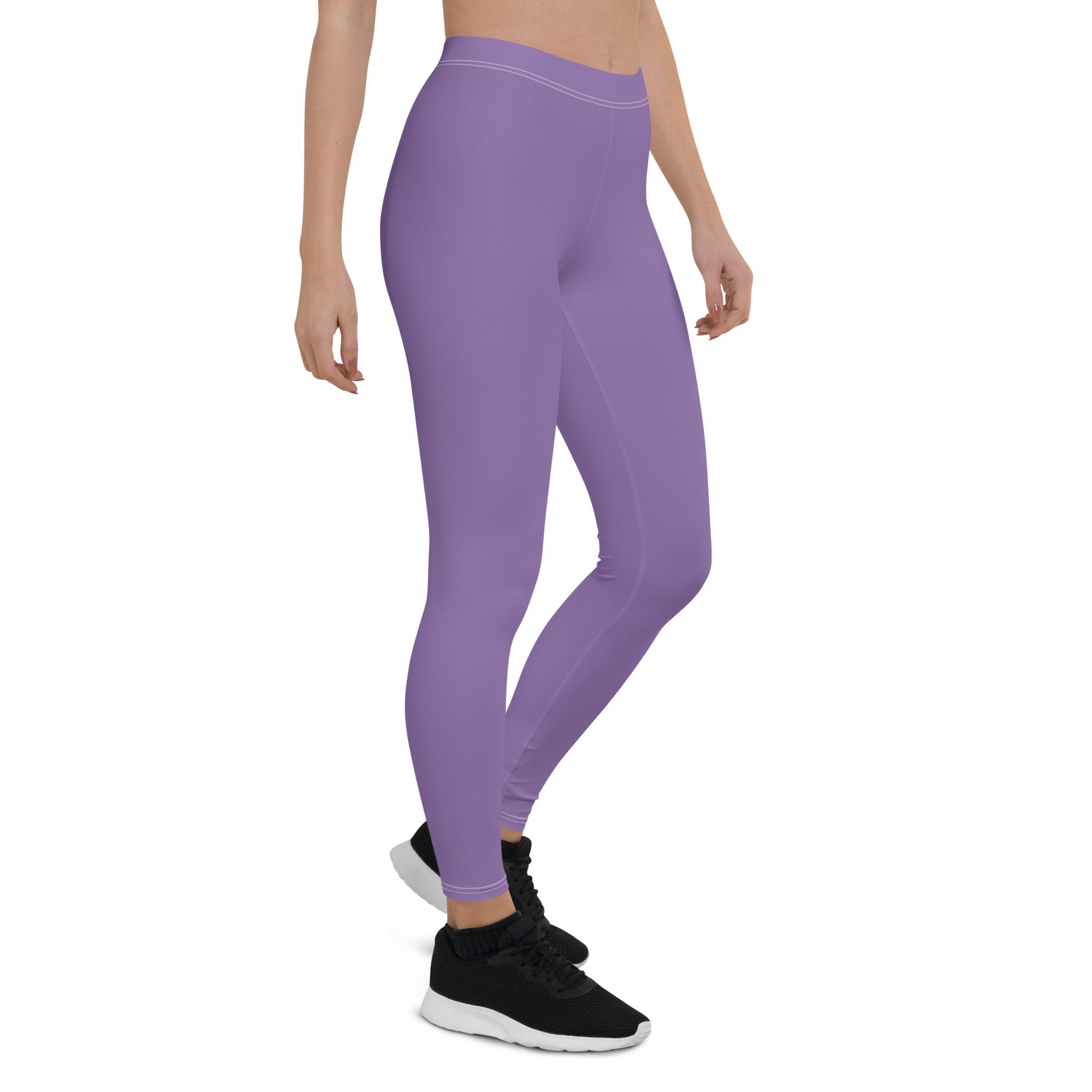 Preppy Minimal Lavender Workout Leggings for Women