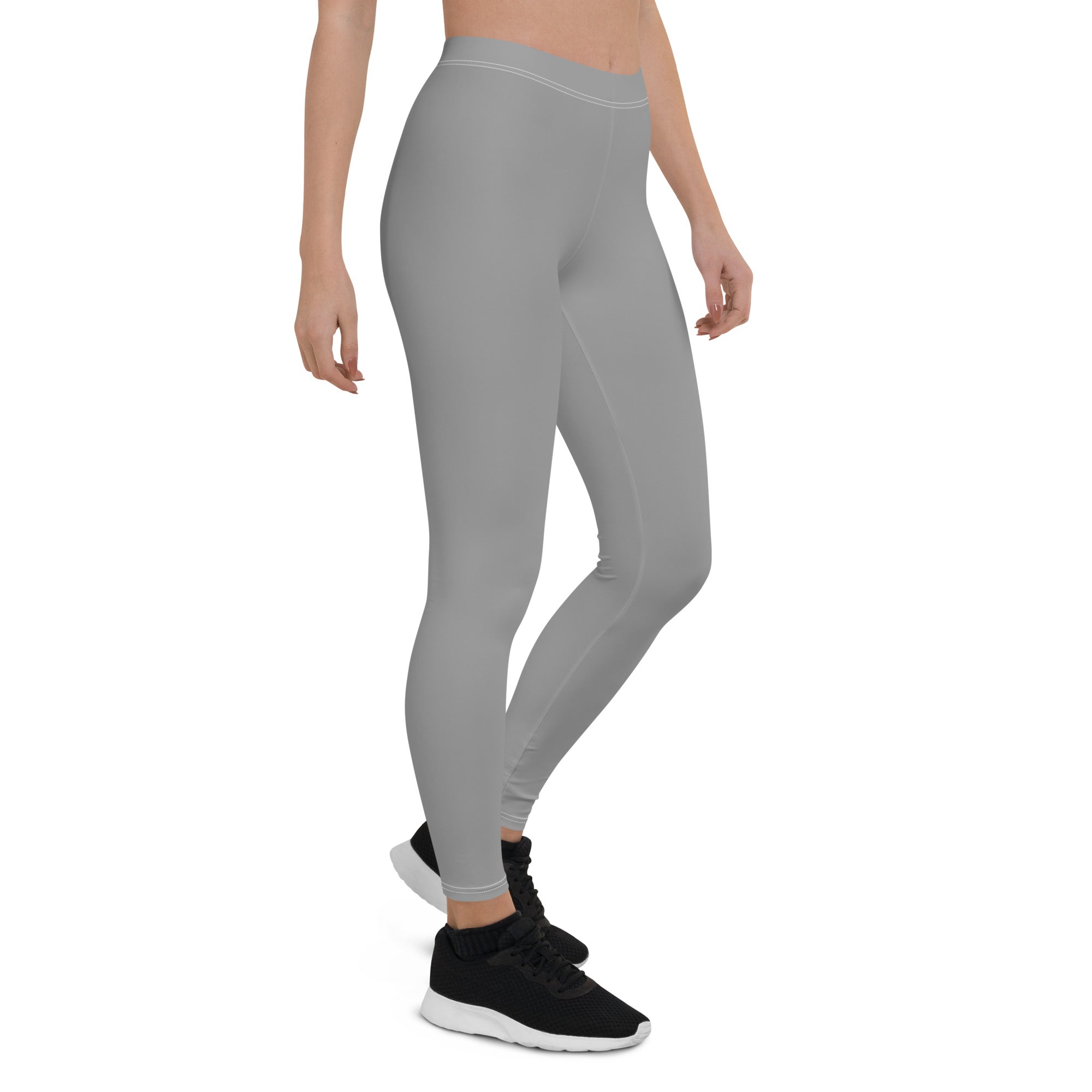 Preppy Aesthetic Grey Workout Leggings for Women