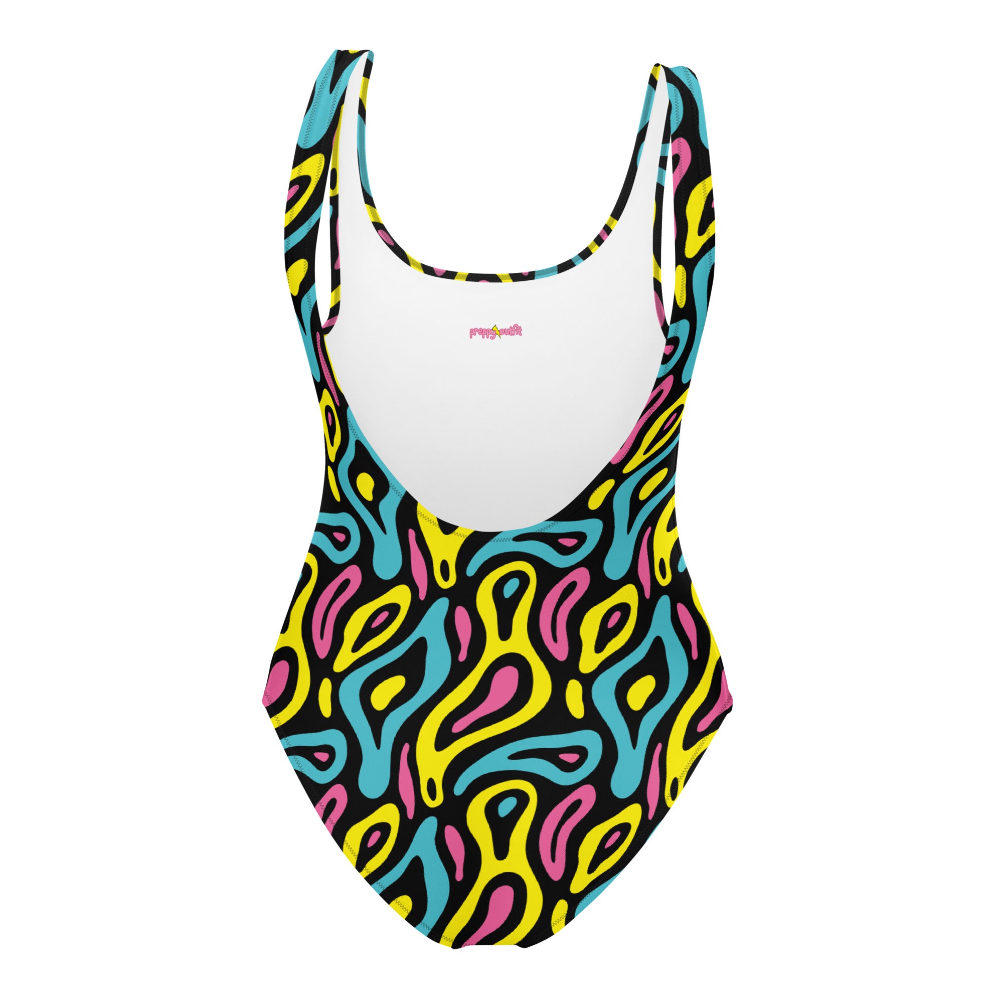 Colorful Neo Memphis Geometric Pattern One-Piece Swimsuit