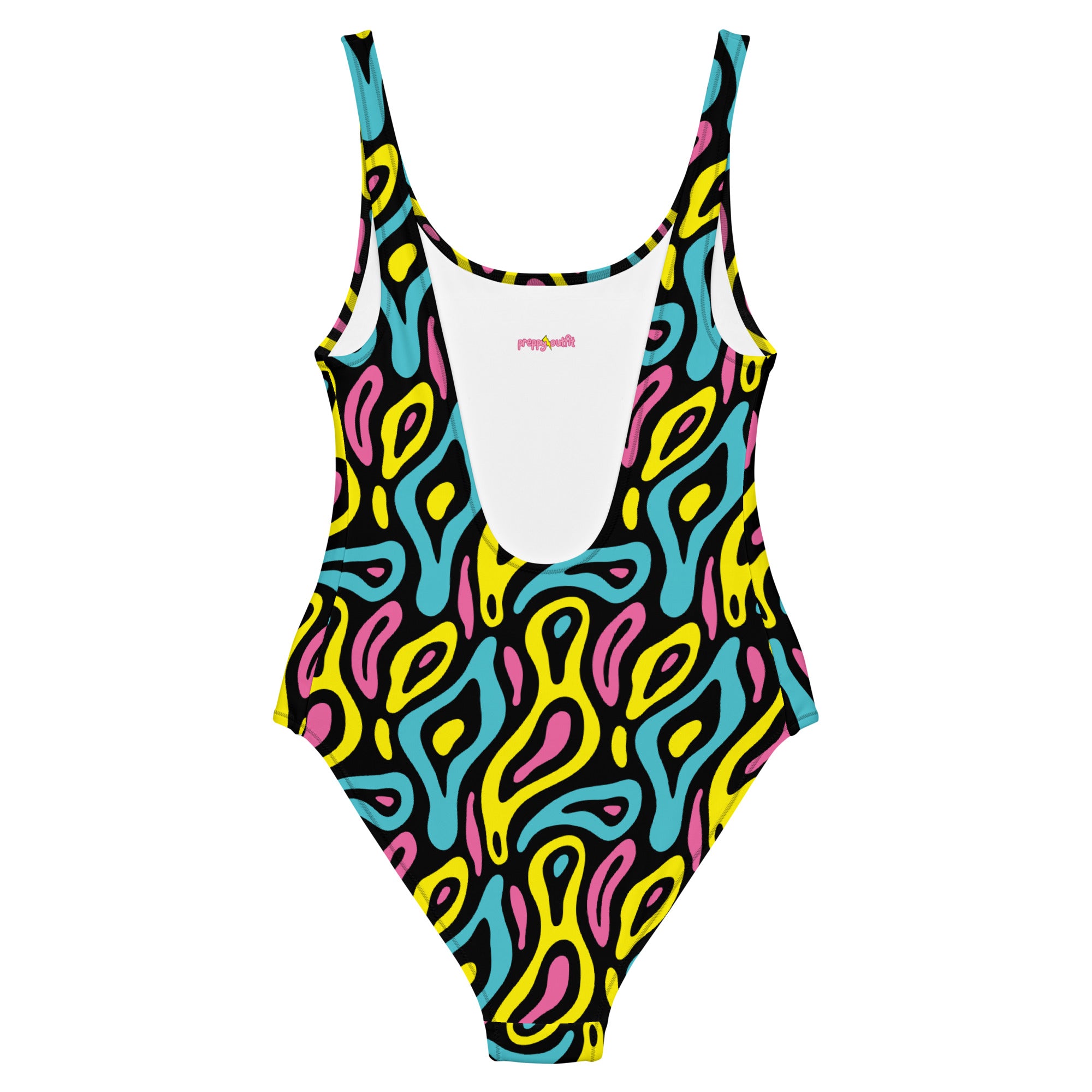 Colorful Neo Memphis Geometric Pattern One-Piece Swimsuit