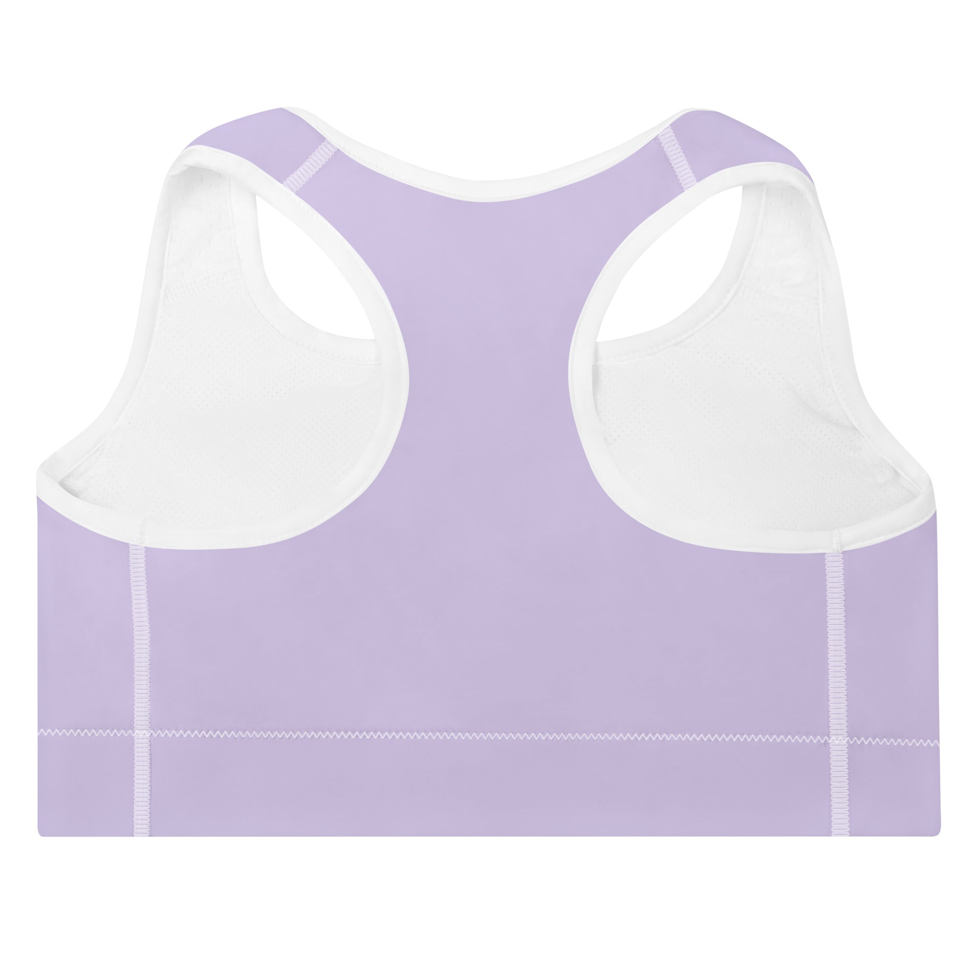 Preppy Plain Purple Padded Sports Bra